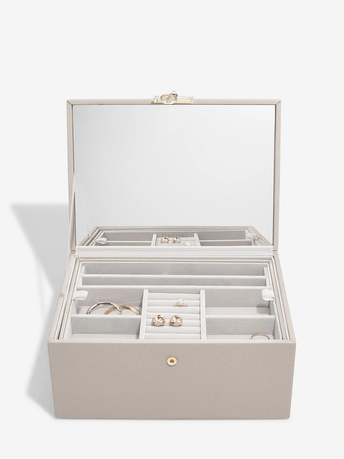 Stackers Luxe Klassieke Juwelendoos Taupe - Mystackers
