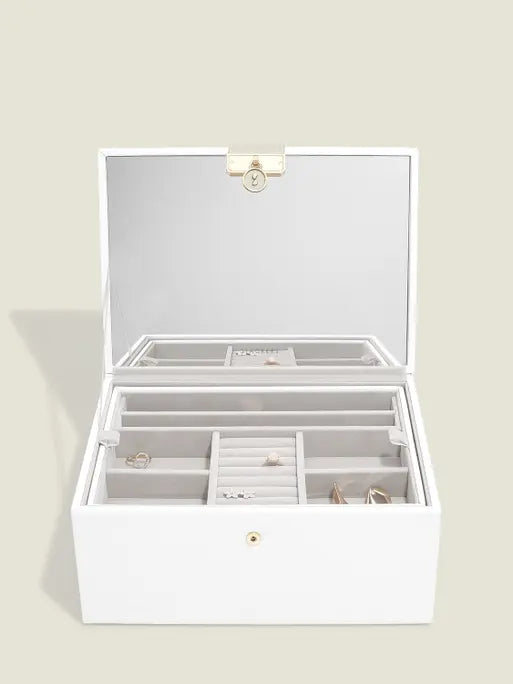Stackers Luxe Klassieke Juwelendoos Wit - Mystackers
