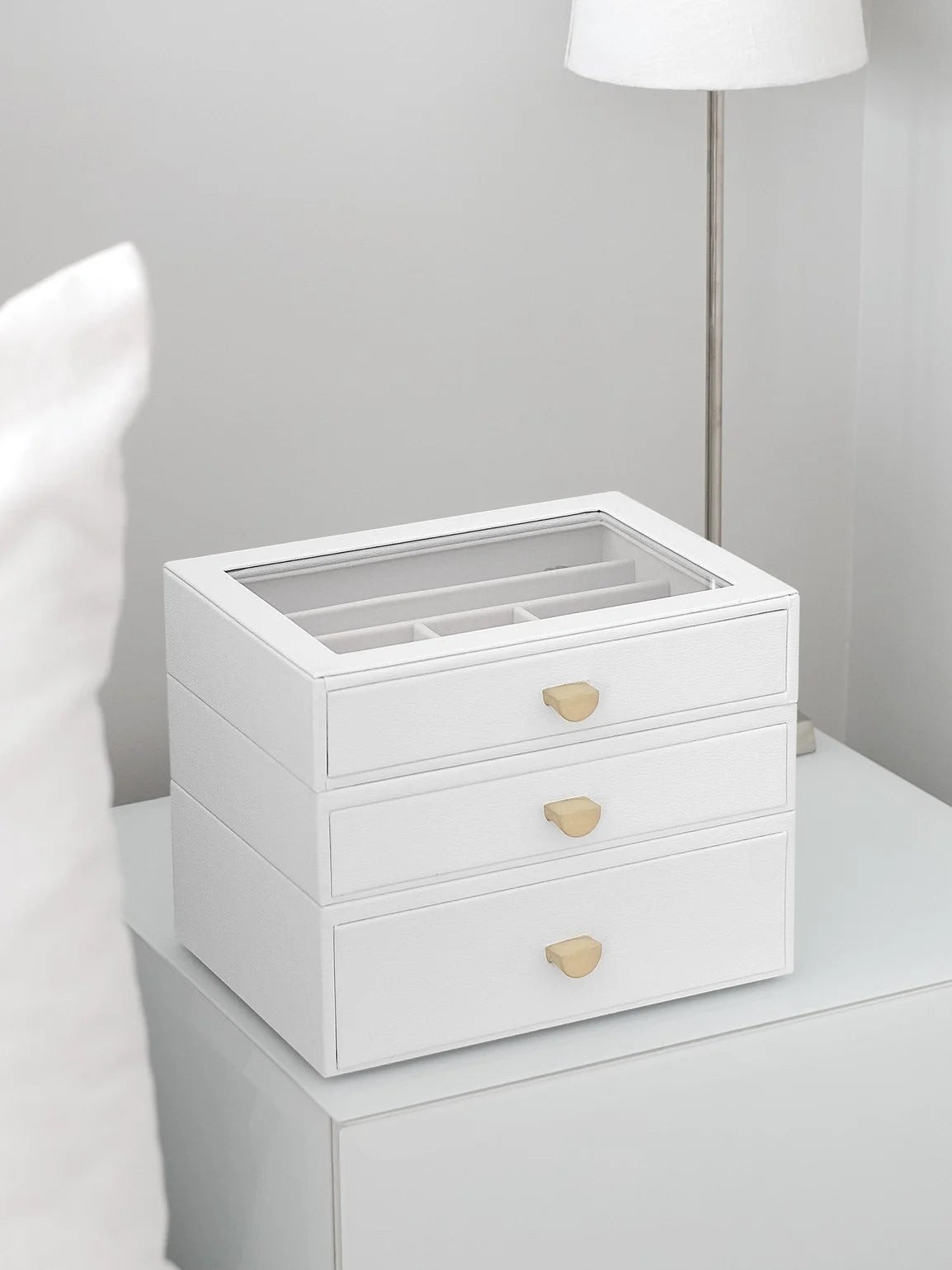 Stackers Klassieke Display Juwelendoos Set van 3 Wit - Mystackers