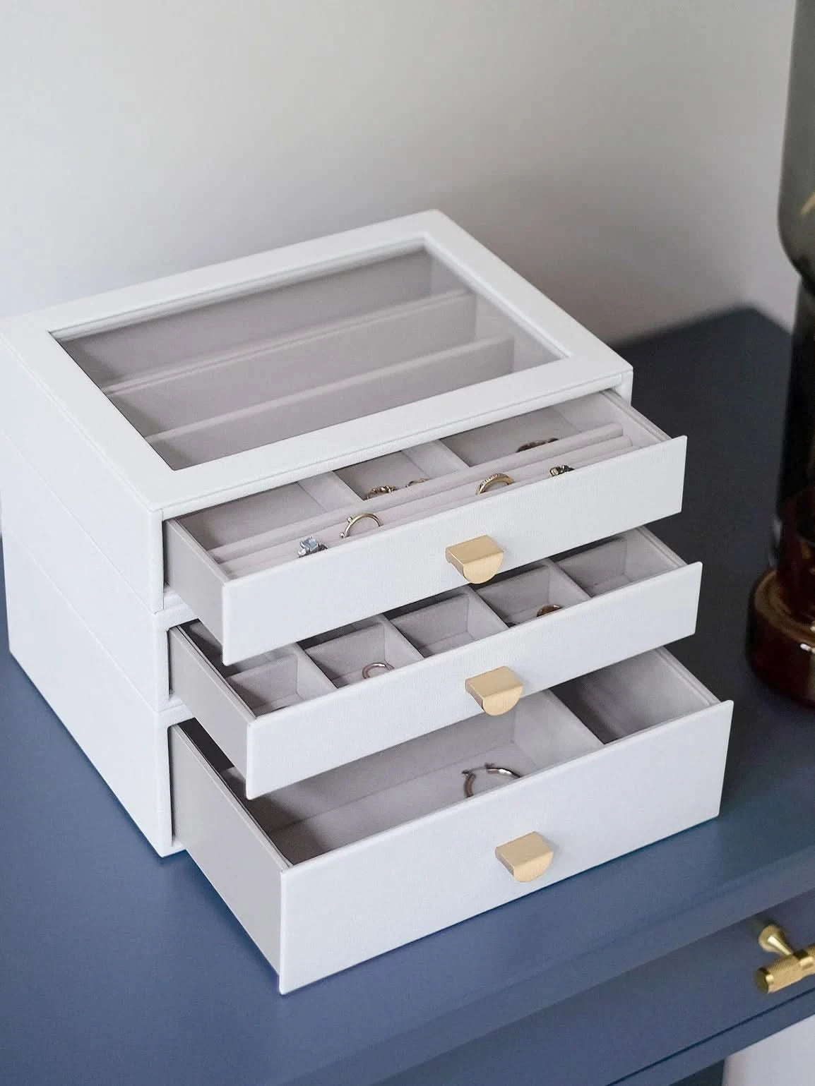 Stackers Klassieke Display Juwelendoos Set van 3 Wit - Mystackers