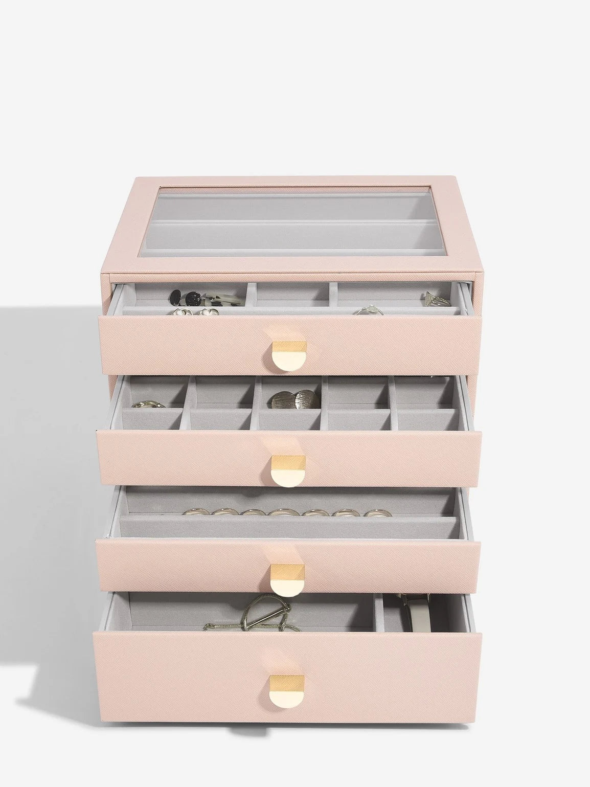 Stackers Klassieke Display Juwelendoos Set van 4 Roze - Mystackers