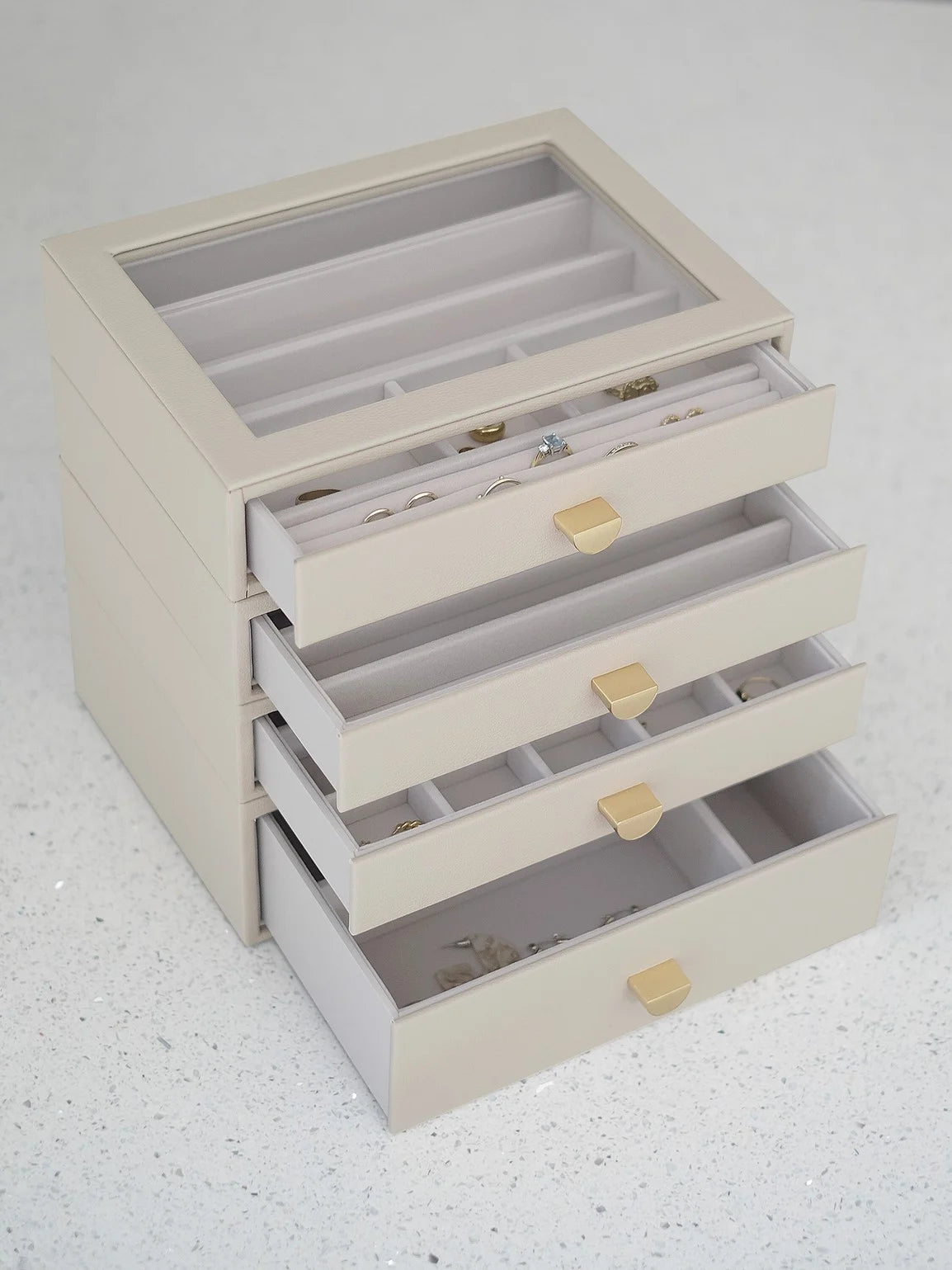 Stackers Klassieke Display Juwelendoos Set van 4 Havermout - Mystackers
