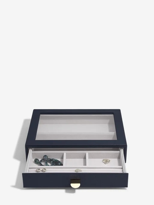 Stackers Klassieke Display Juwelendoos Set van 4 Marineblauw - Mystackers