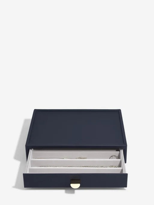 Stackers Klassieke Display Juwelendoos Set van 4 Marineblauw - Mystackers