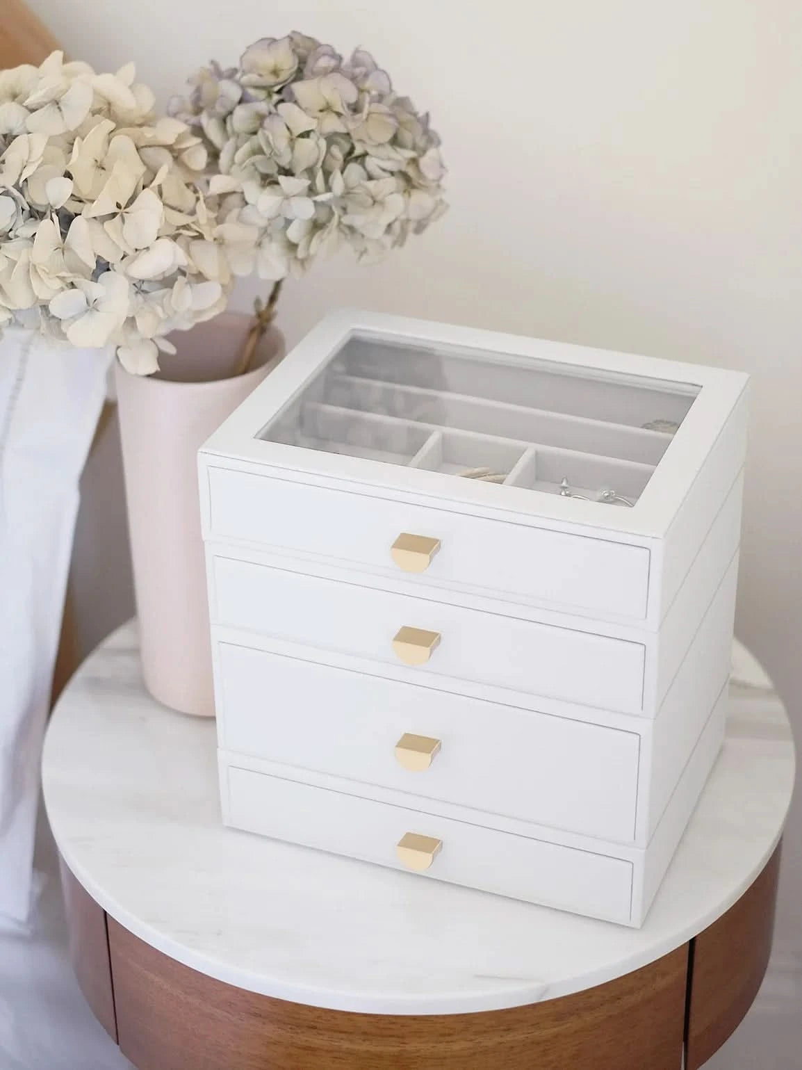 Stackers Klassieke Display Juwelendoos Set van 4 Wit - Mystackers