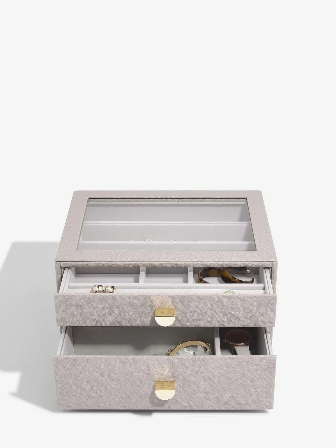 Stackers Klassieke Display Juwelendoos Set van 2 Taupe - Mystackers