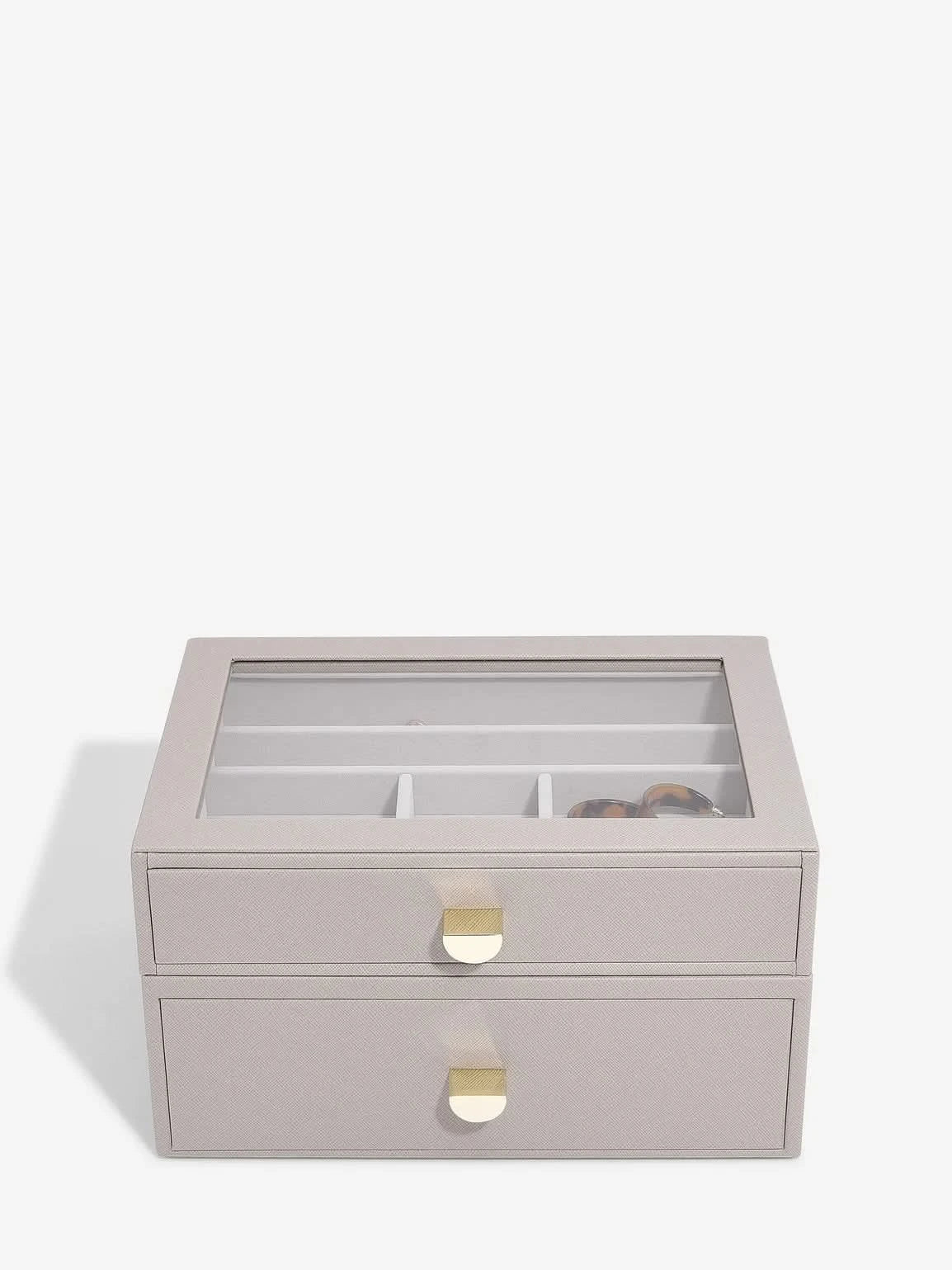 Stackers Klassieke Display Juwelendoos Set van 2 Taupe - Mystackers