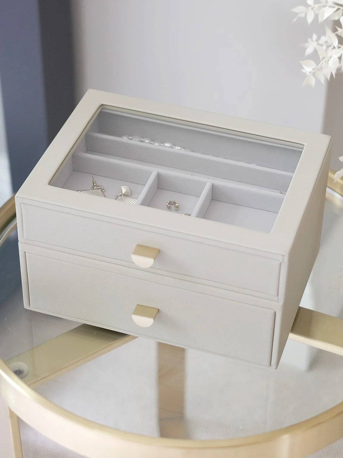 Stackers Klassieke Display Juwelendoos Set van 2 Havermout - Mystackers