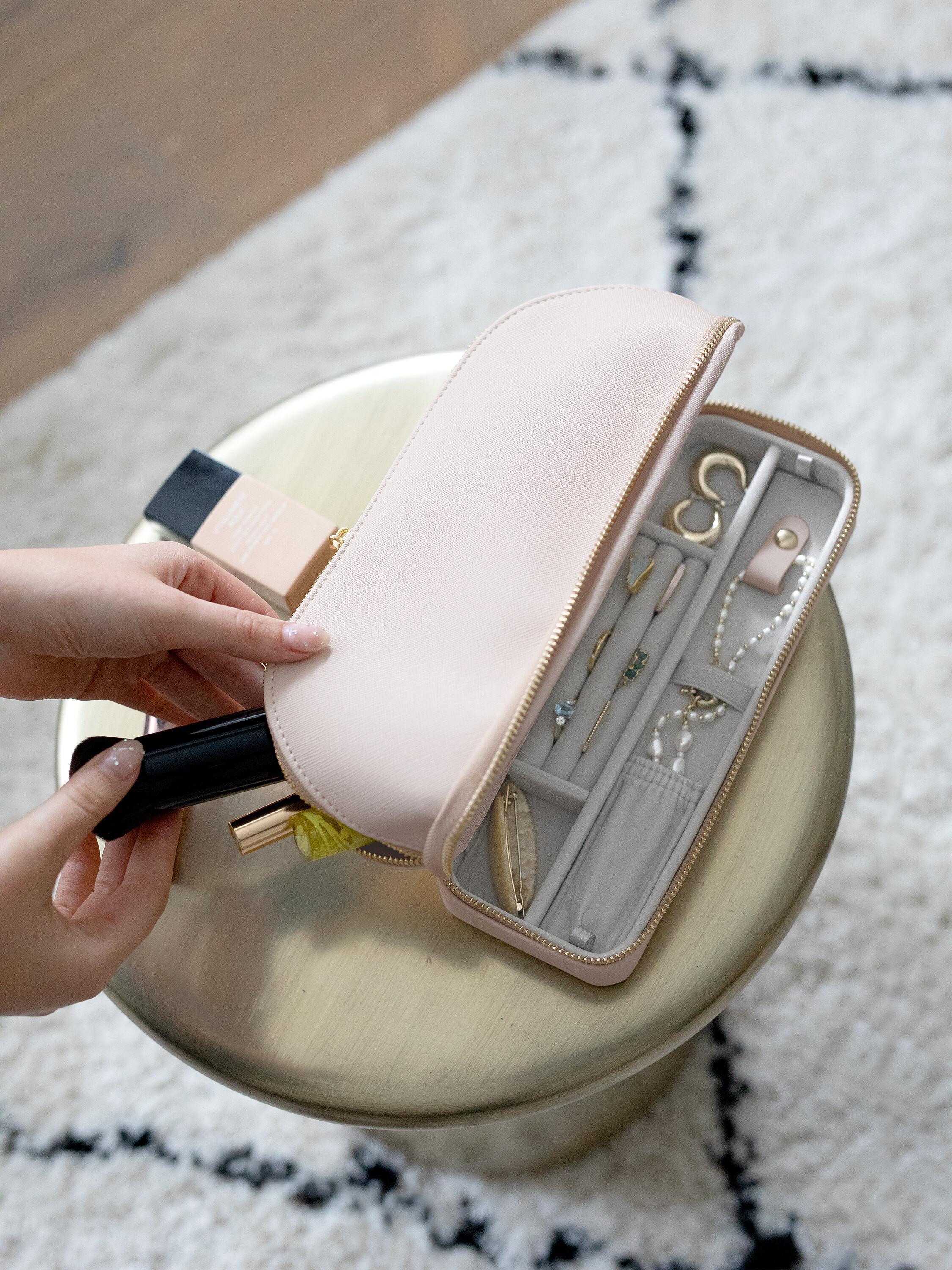 Stackers Cosmetics & Jewellery Bag Pink