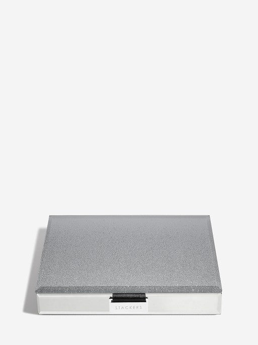 Stackers glazen glitter deksel voor Klassieke glazen Juwelendoos Zwart - Mystackers