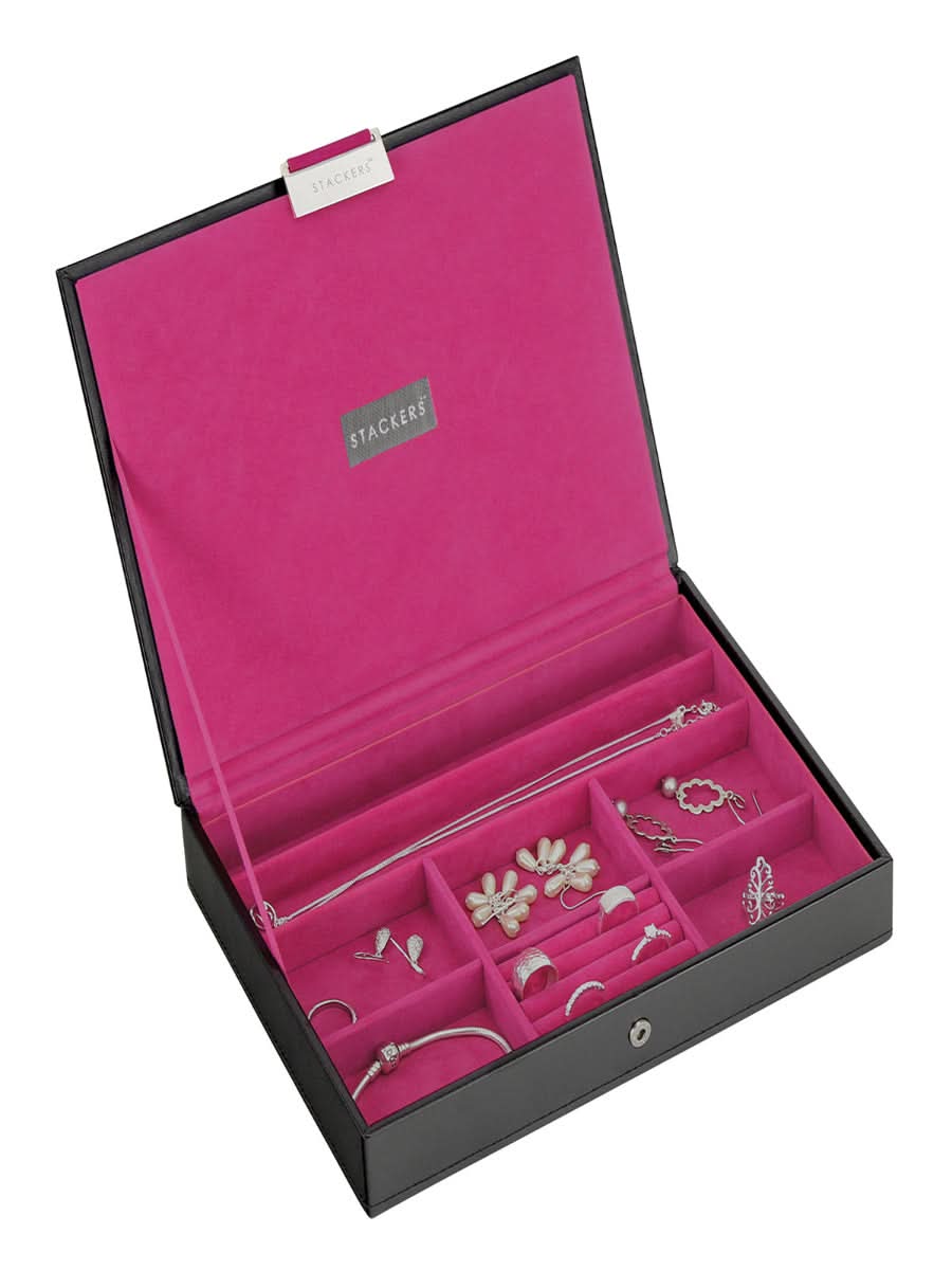 Stackers Couvercle pour Boîte à Bijoux Classique Noir & Rose