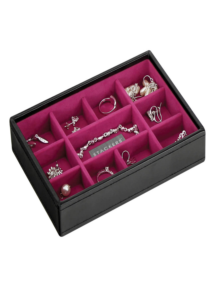 Stackers Mini Sieradenlaag Zwart & Roze - Mystackers