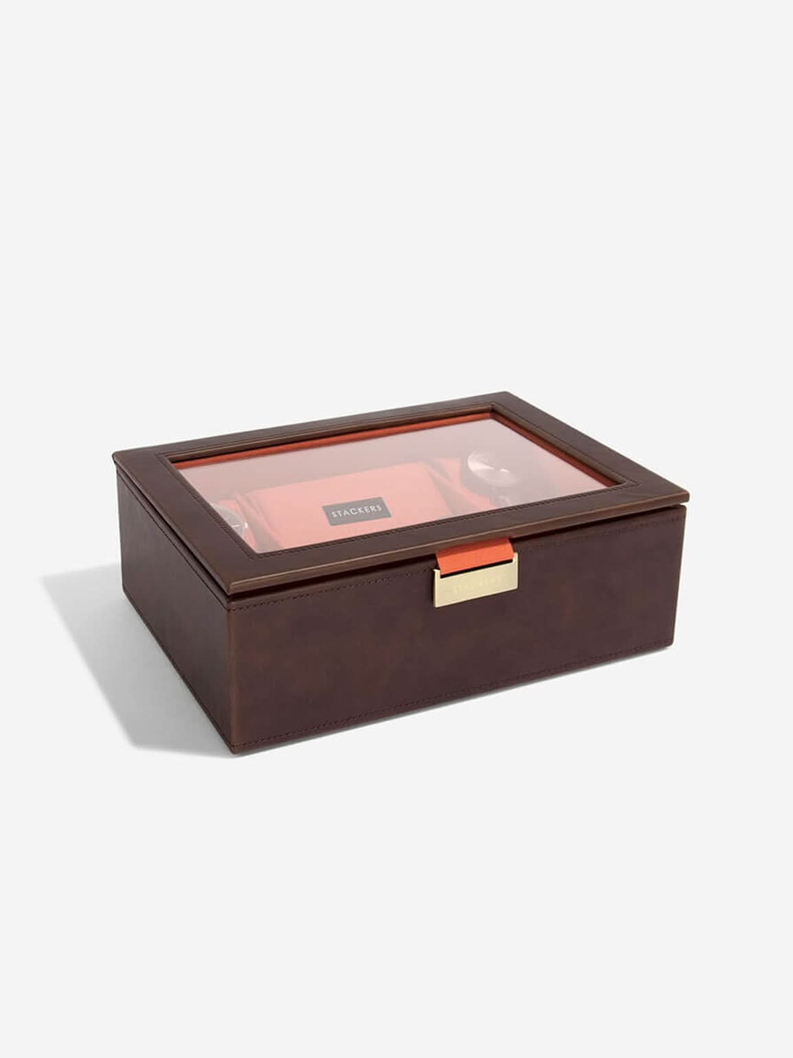 Stackers Deksel voor Achtdelige Horlogebox Bruin & Oranje - Mystackers