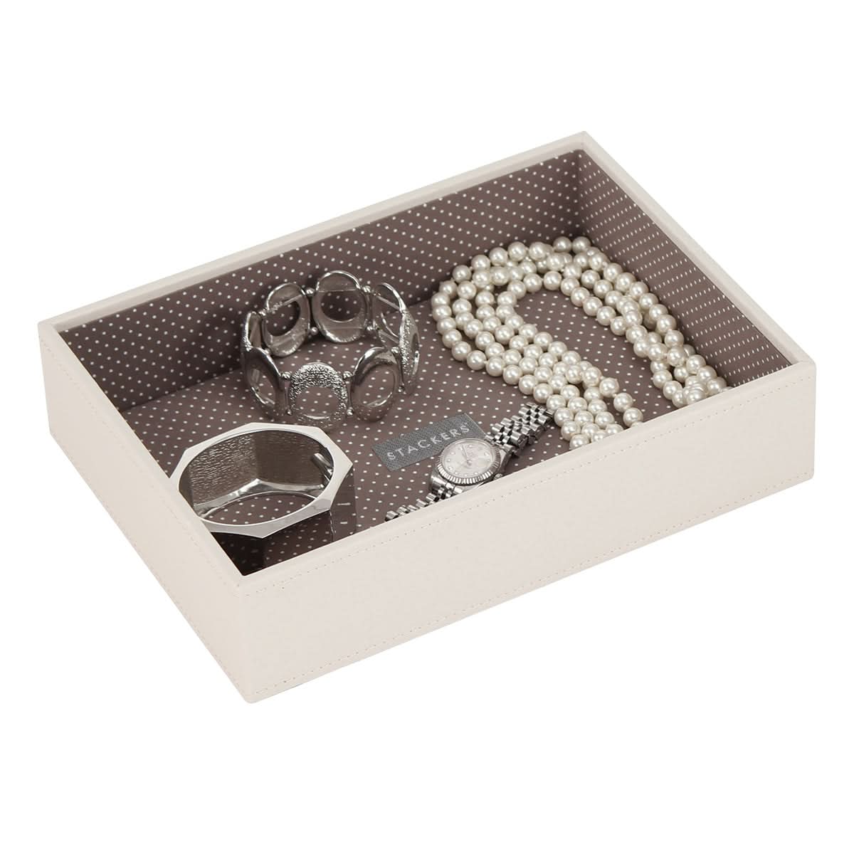 Stackers Horloge & Accessoirelaag voor Klassieke Juwelendoos Mokka - Mystackers