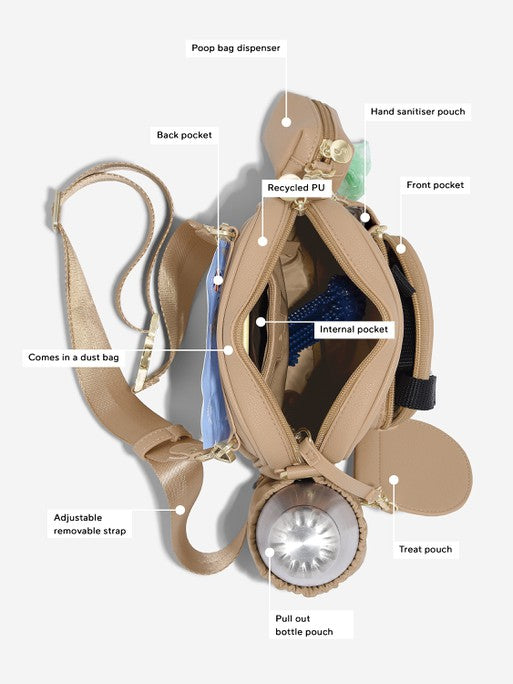 Stackers Dog Walking Bag Camel