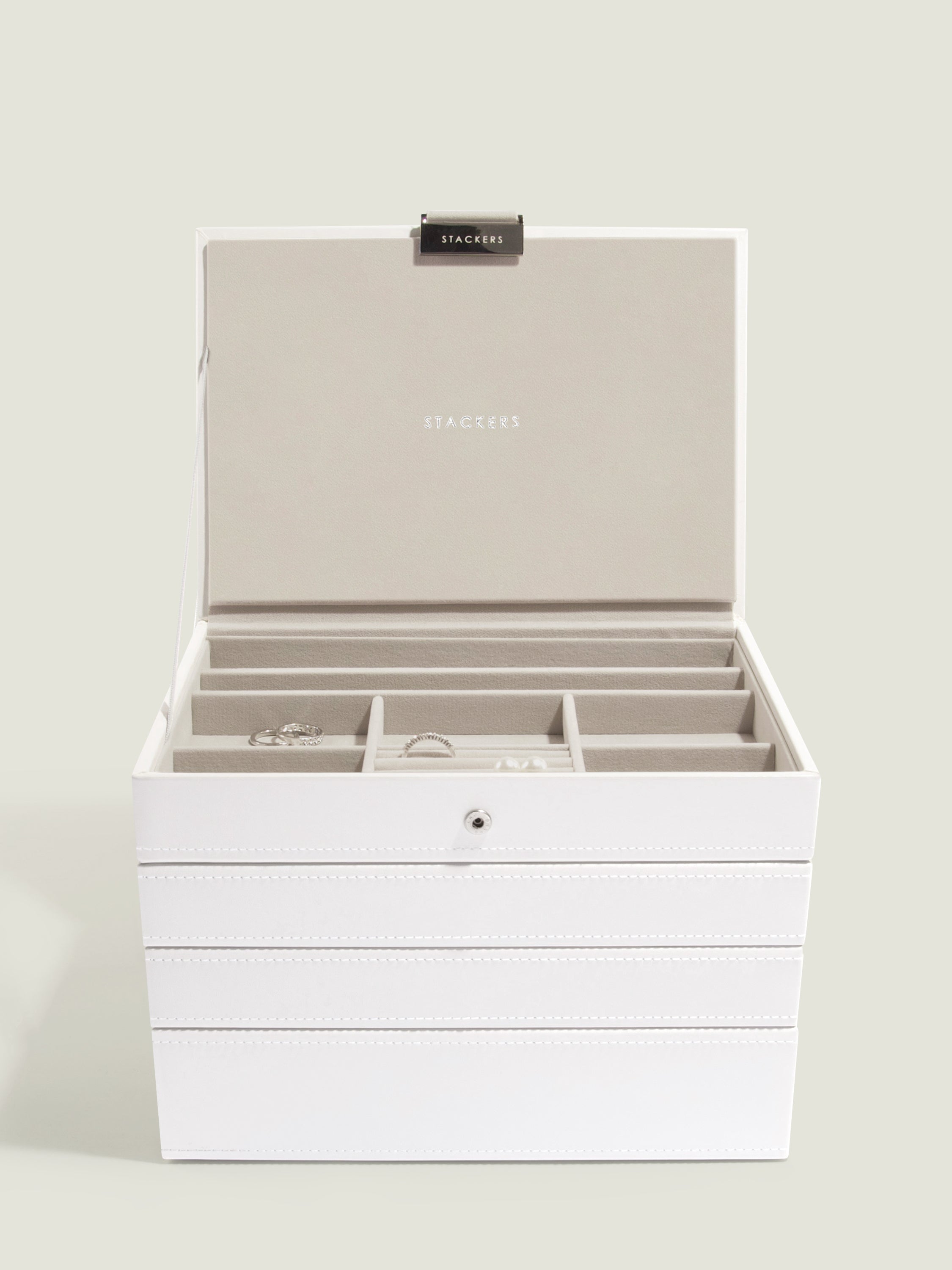 Stackers Classic Jewellery Box Set of 4 White