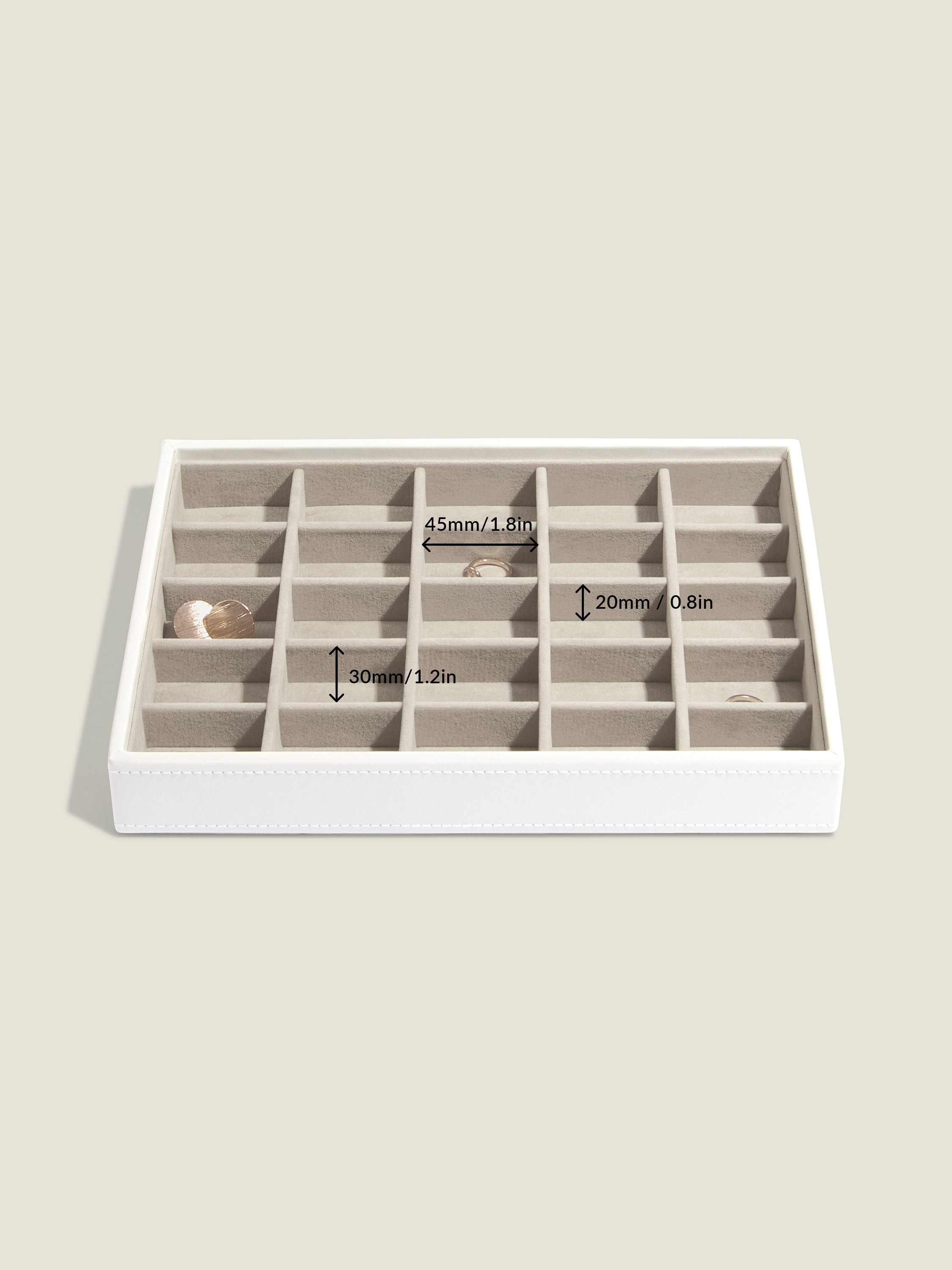 Stackers Classic Boîte à Bijoux Lot de 3 Blanc