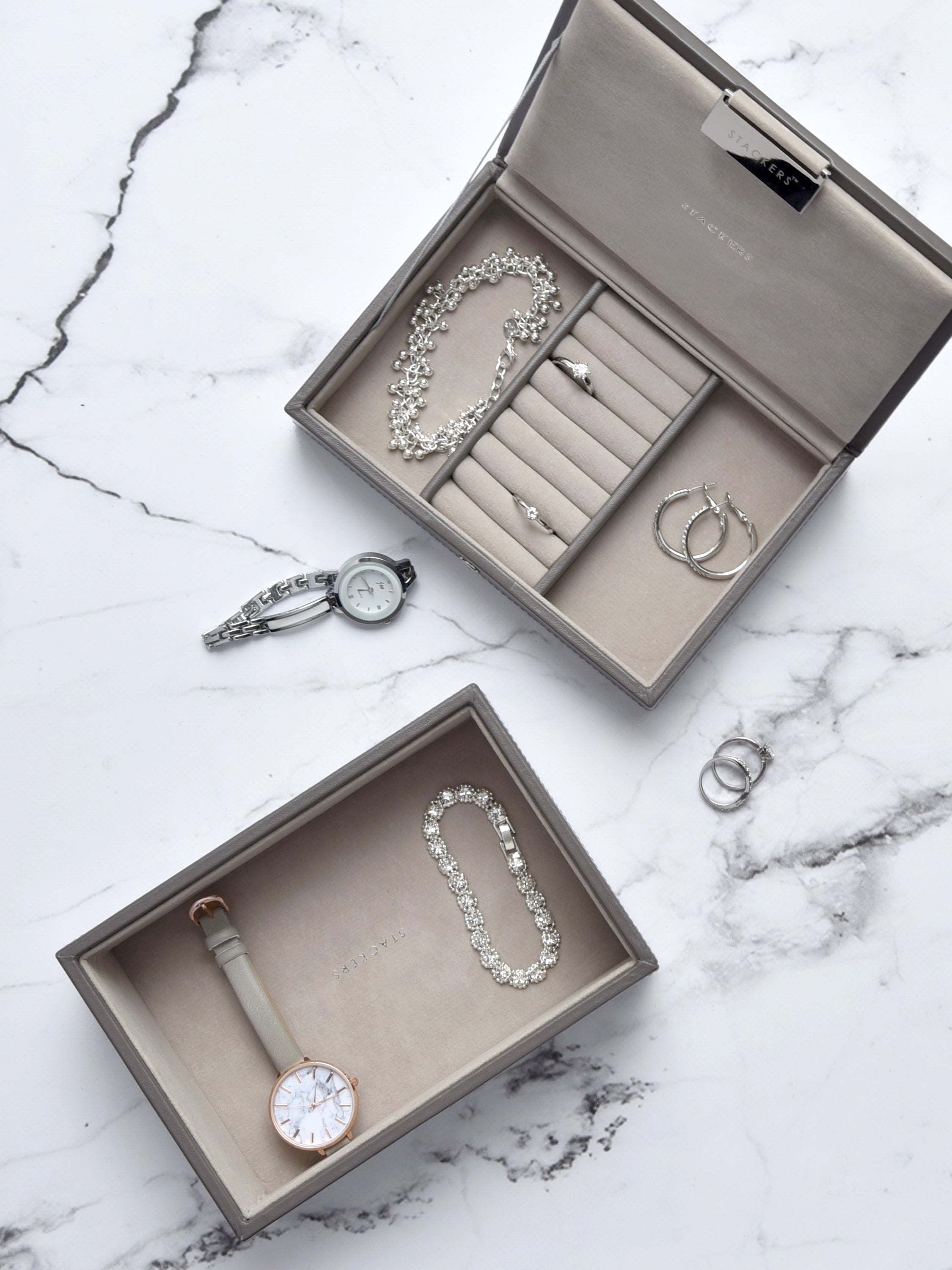 Stackers Mini Boîte à Bijoux Lot de 2 Marron Doux