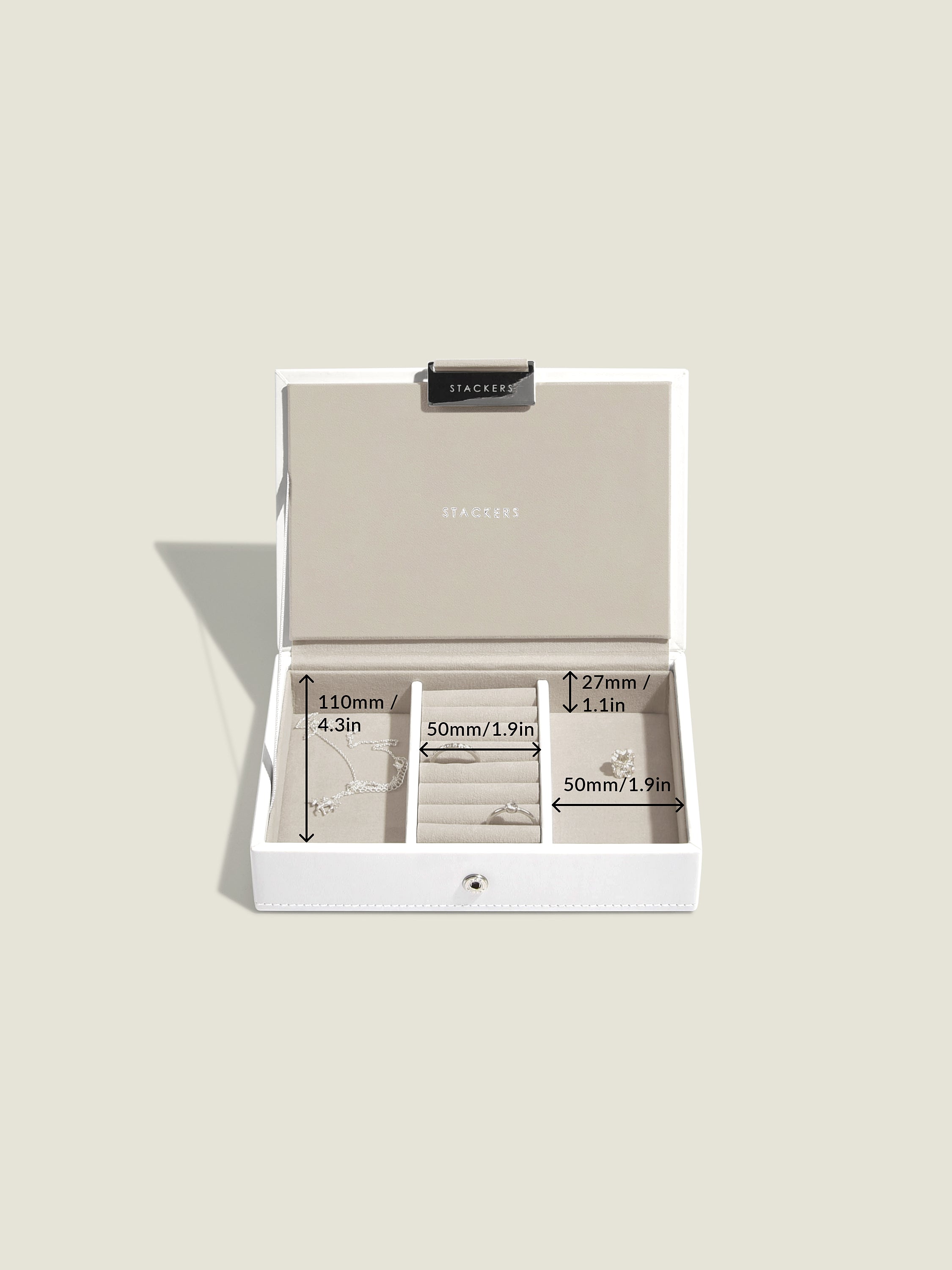 Stackers Couvercle pour Mini Boîte à Bijoux Blanc