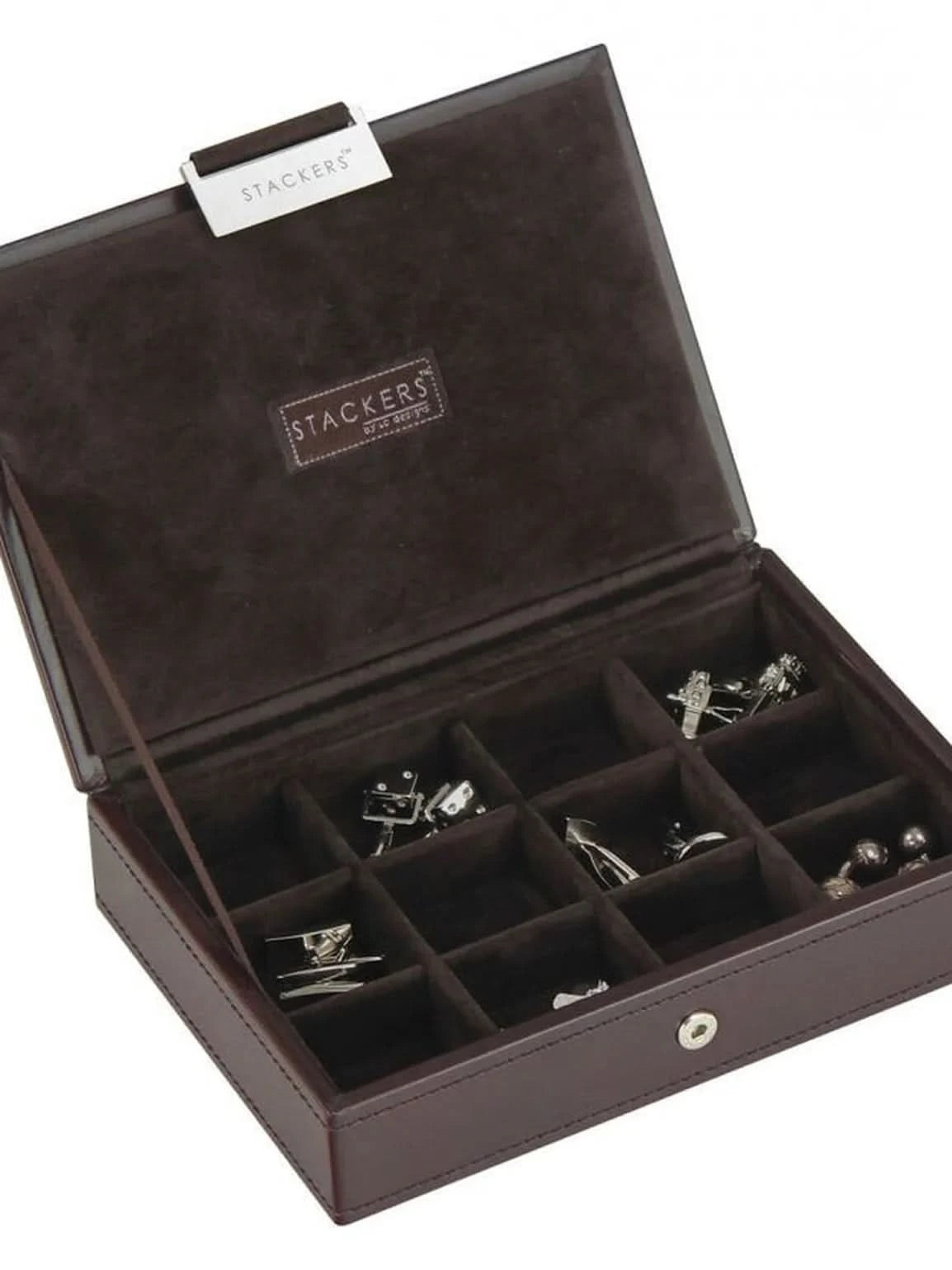 Stackers Mini Jewellery Box Set of 2 Brown Velvet | Mystackers