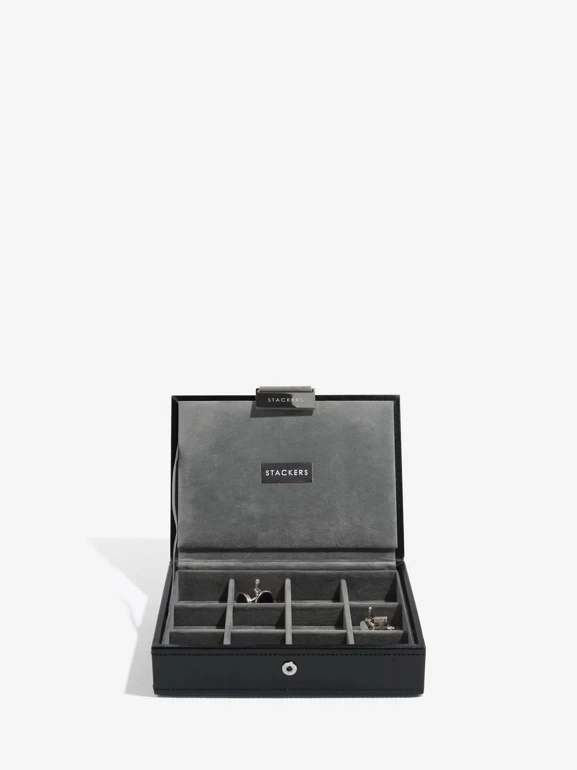 Stackers Cufflinks Box Black Grey Mystackers