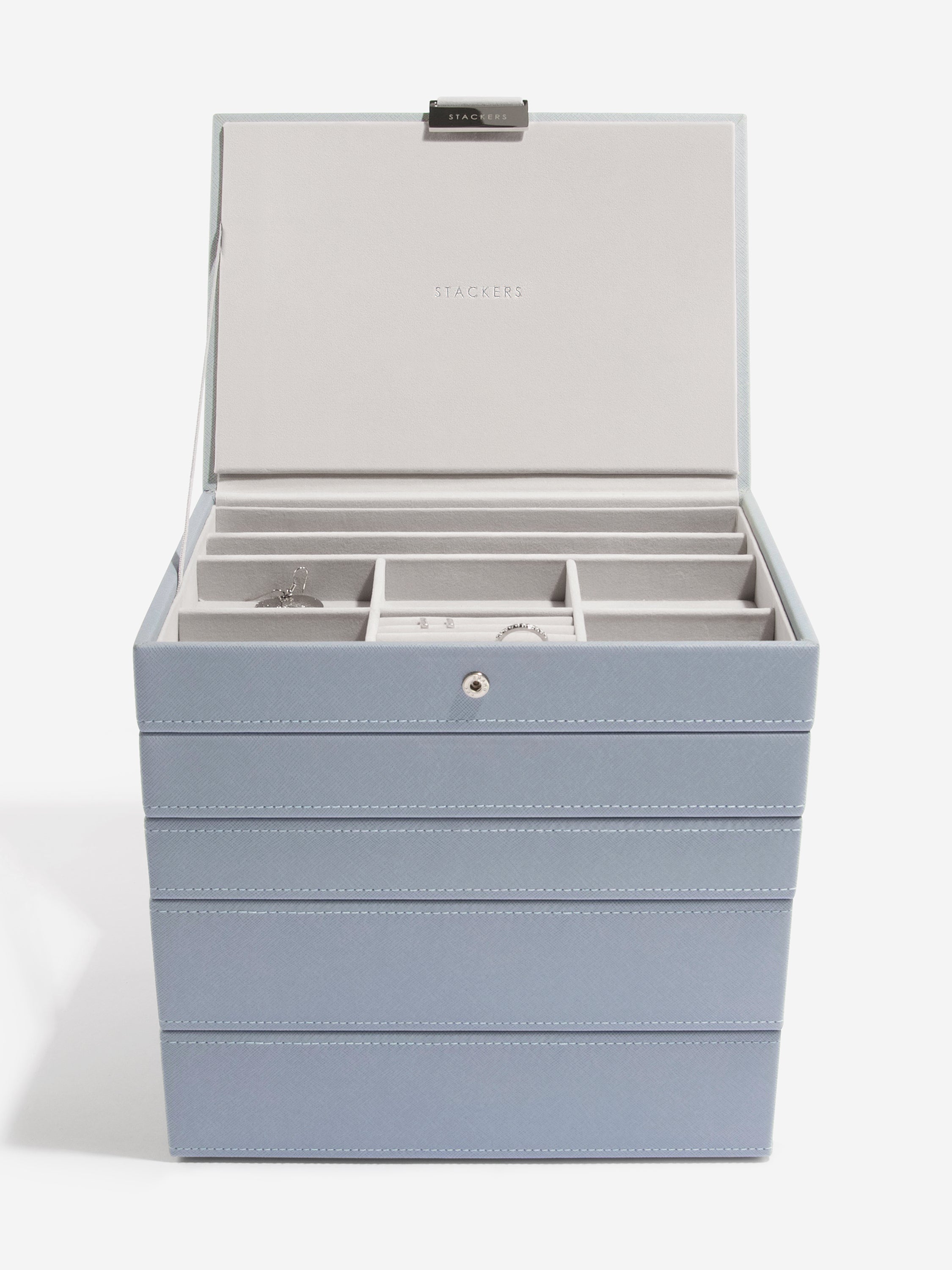 Stackers Classic Jewellery Box Set of 5 Blue