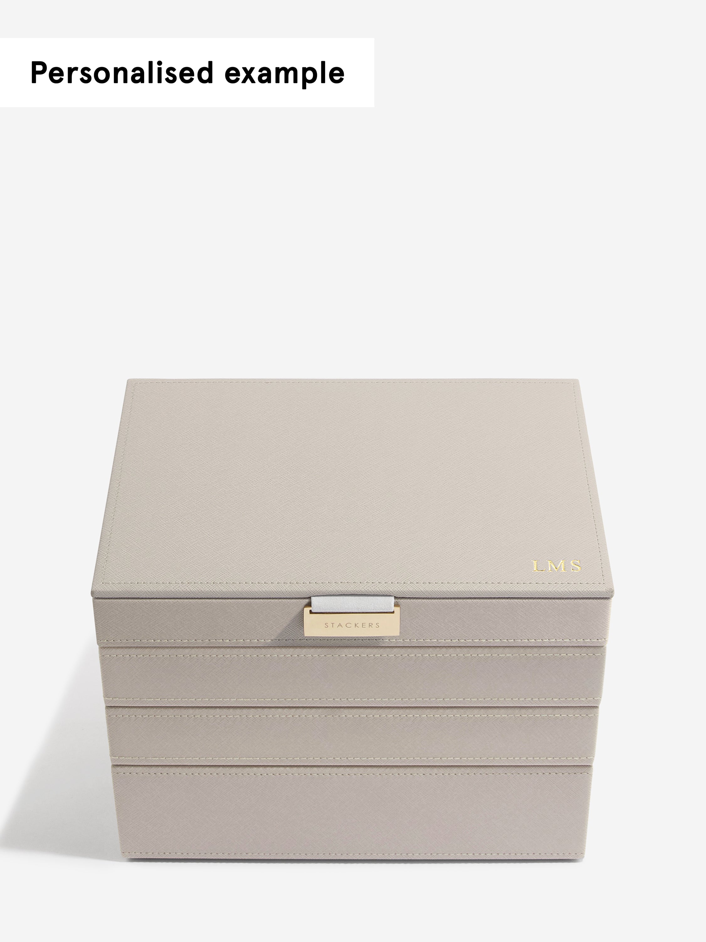 Stackers Classic Jewellery Box Set of 4 Taupe
