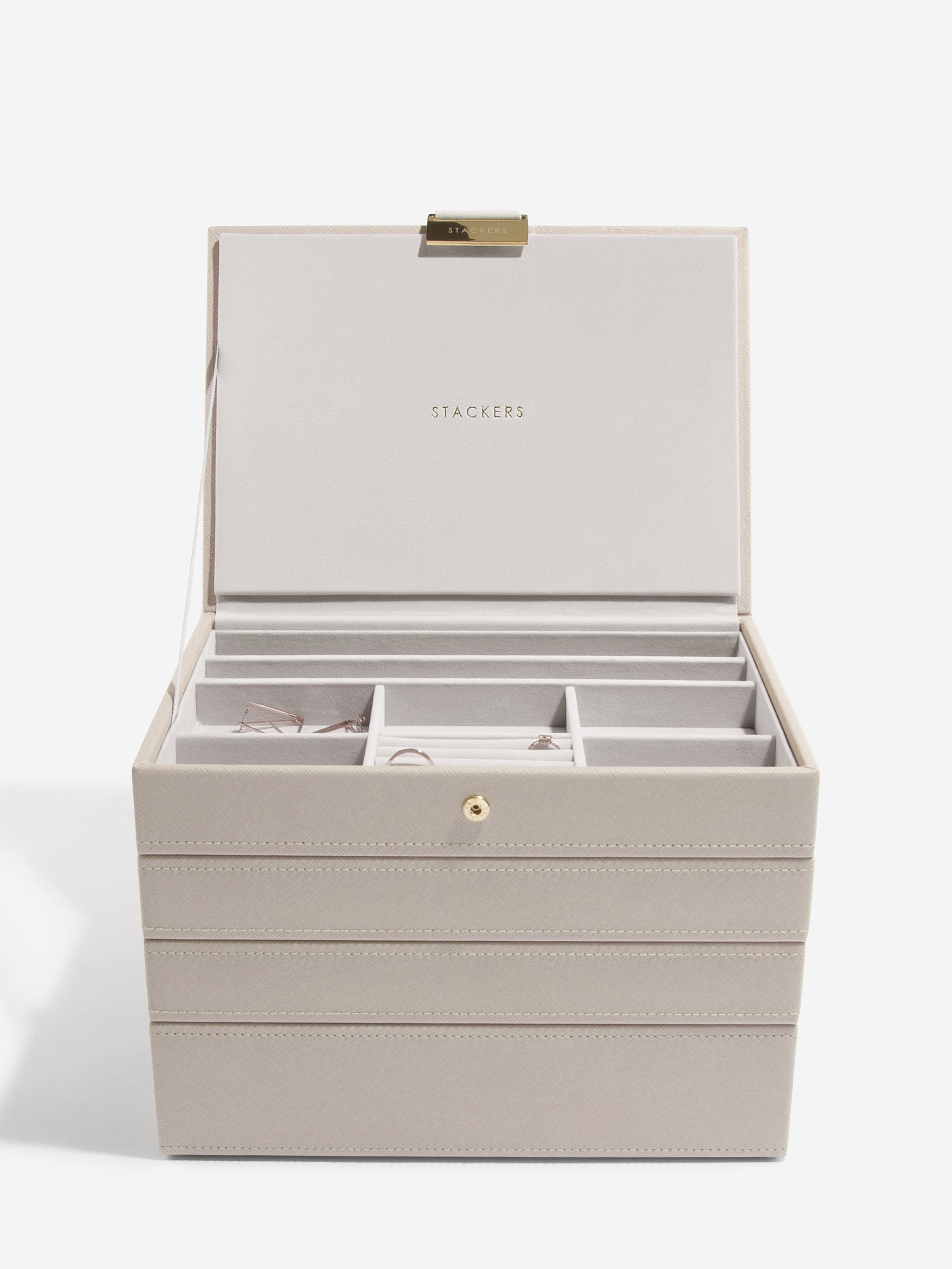 Stackers Classic Jewellery Box Set of 4 Taupe