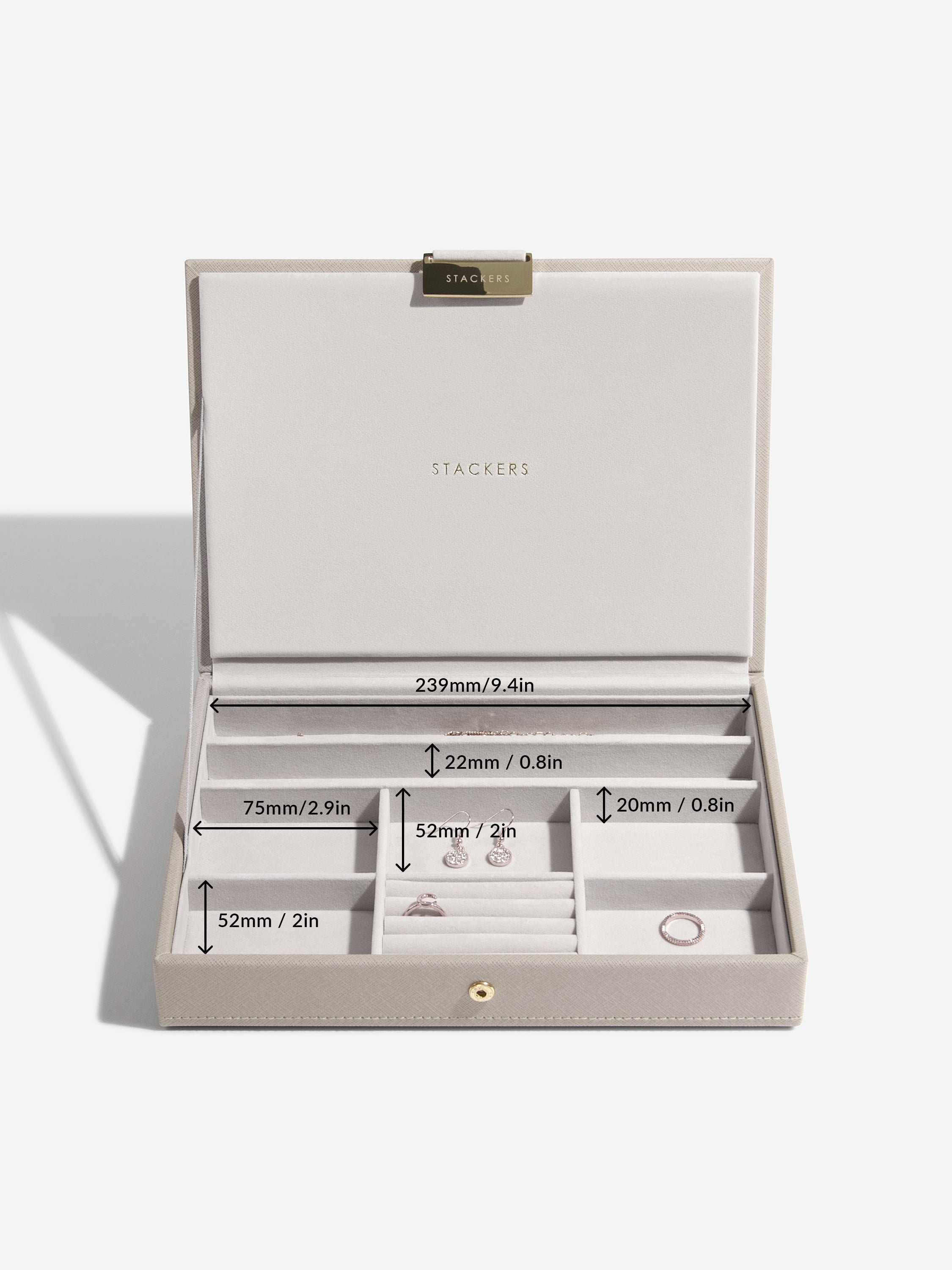 Stackers Classic Jewellery Box Set of 4 Taupe