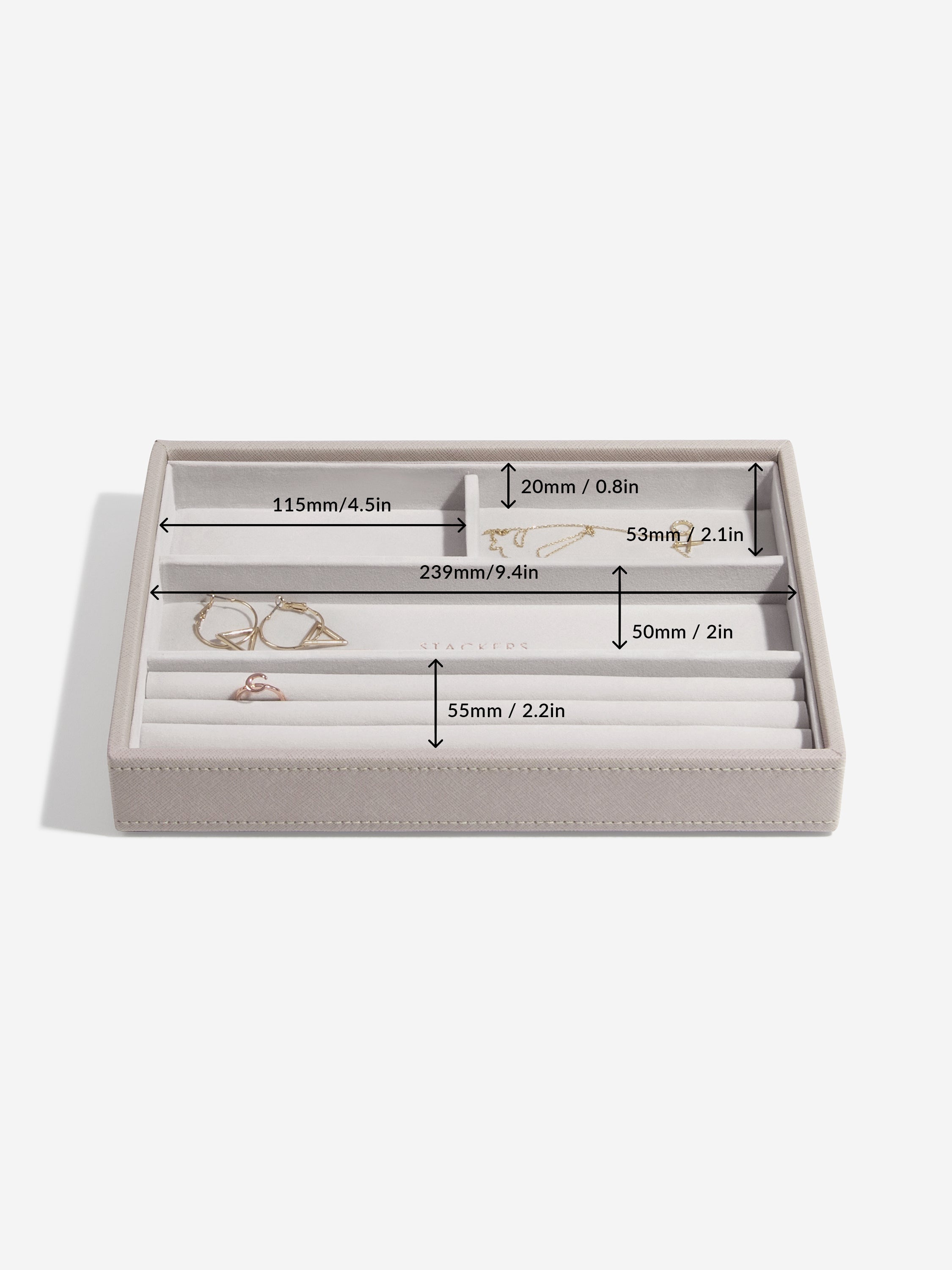 Stackers Classic Jewellery Box Set of 4 Taupe