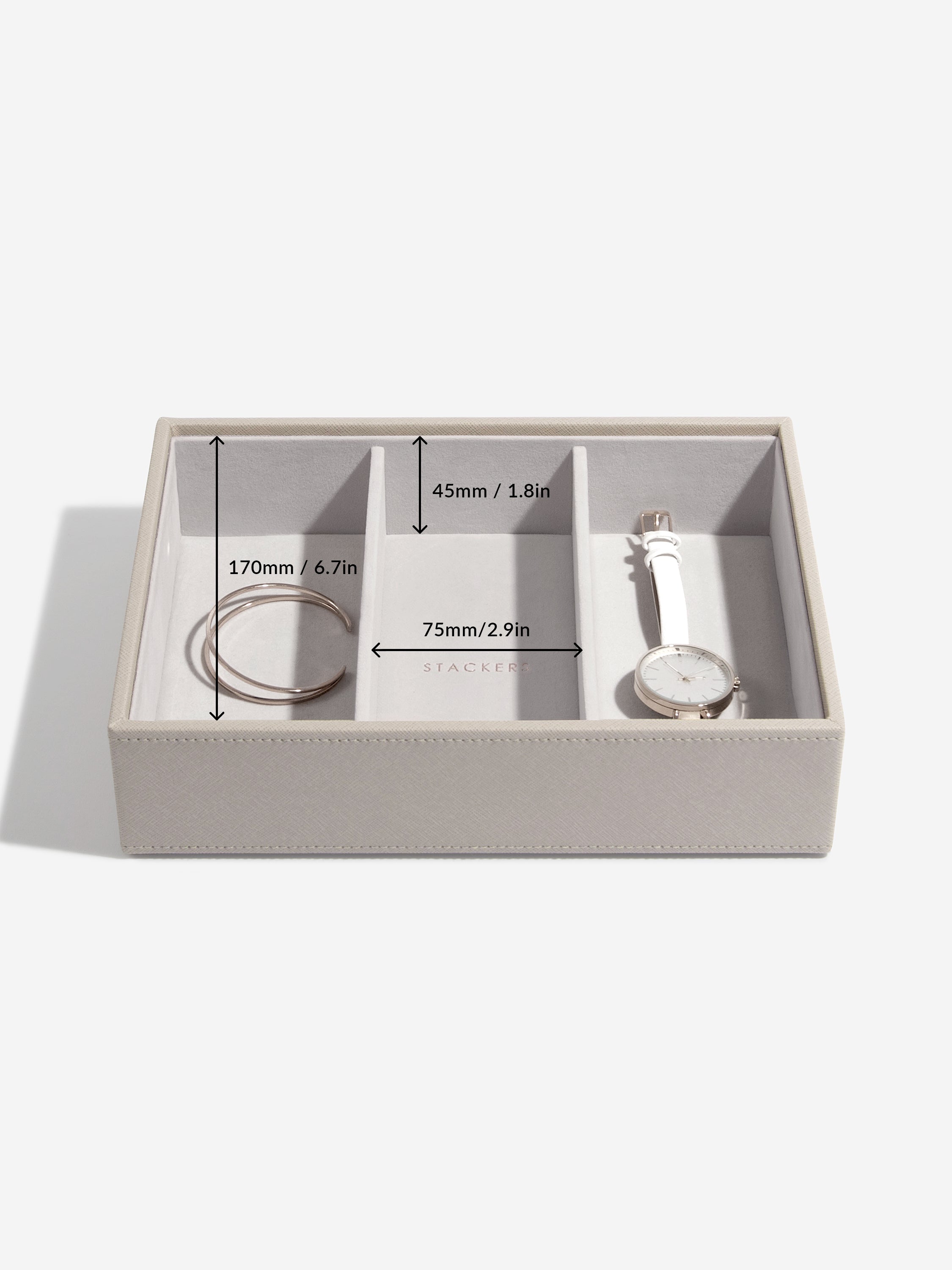 Stackers Classic Jewellery Box Set of 4 Taupe