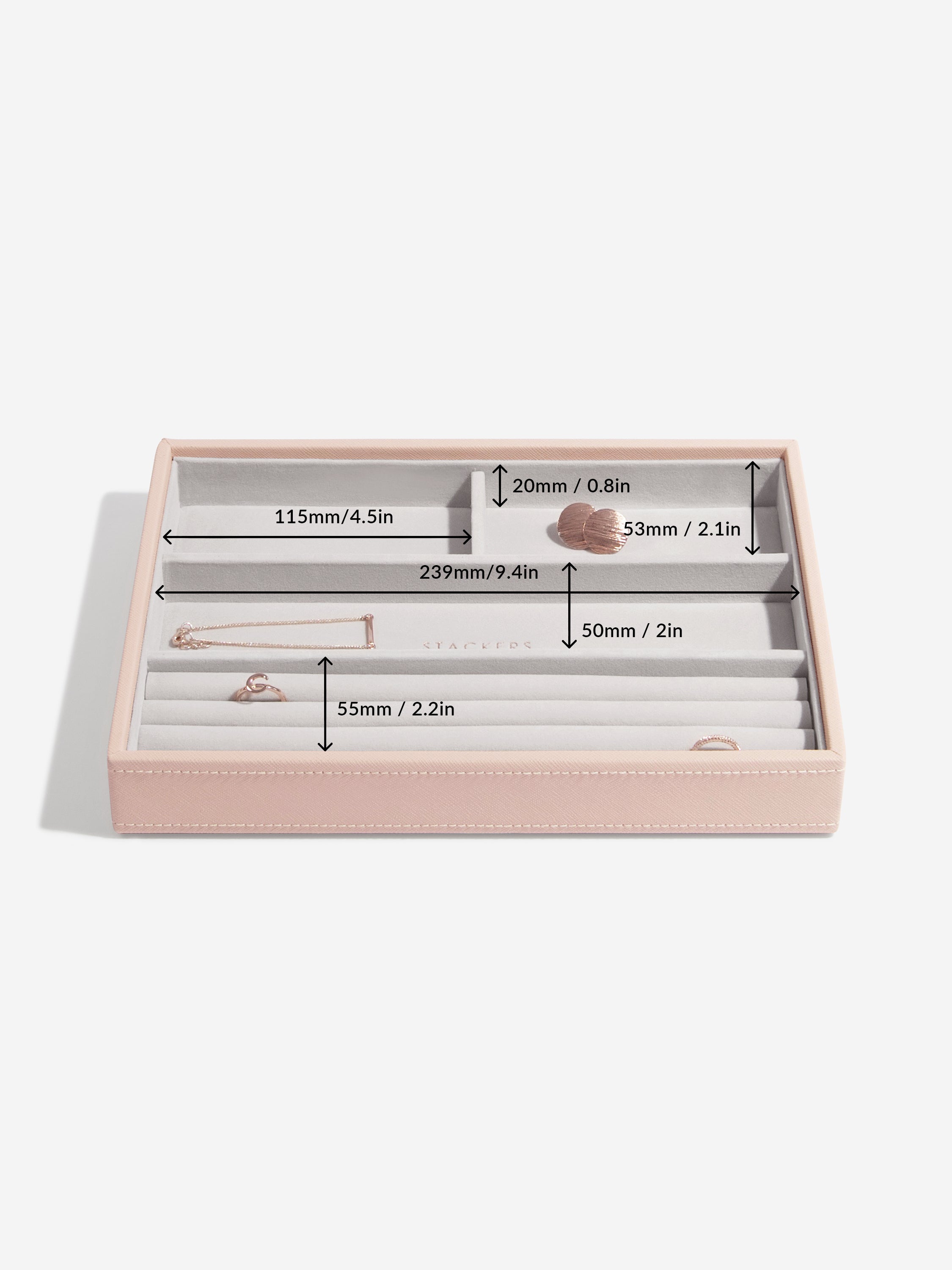 Stackers Classic Boîte à Bijoux Lot de 4 Rose