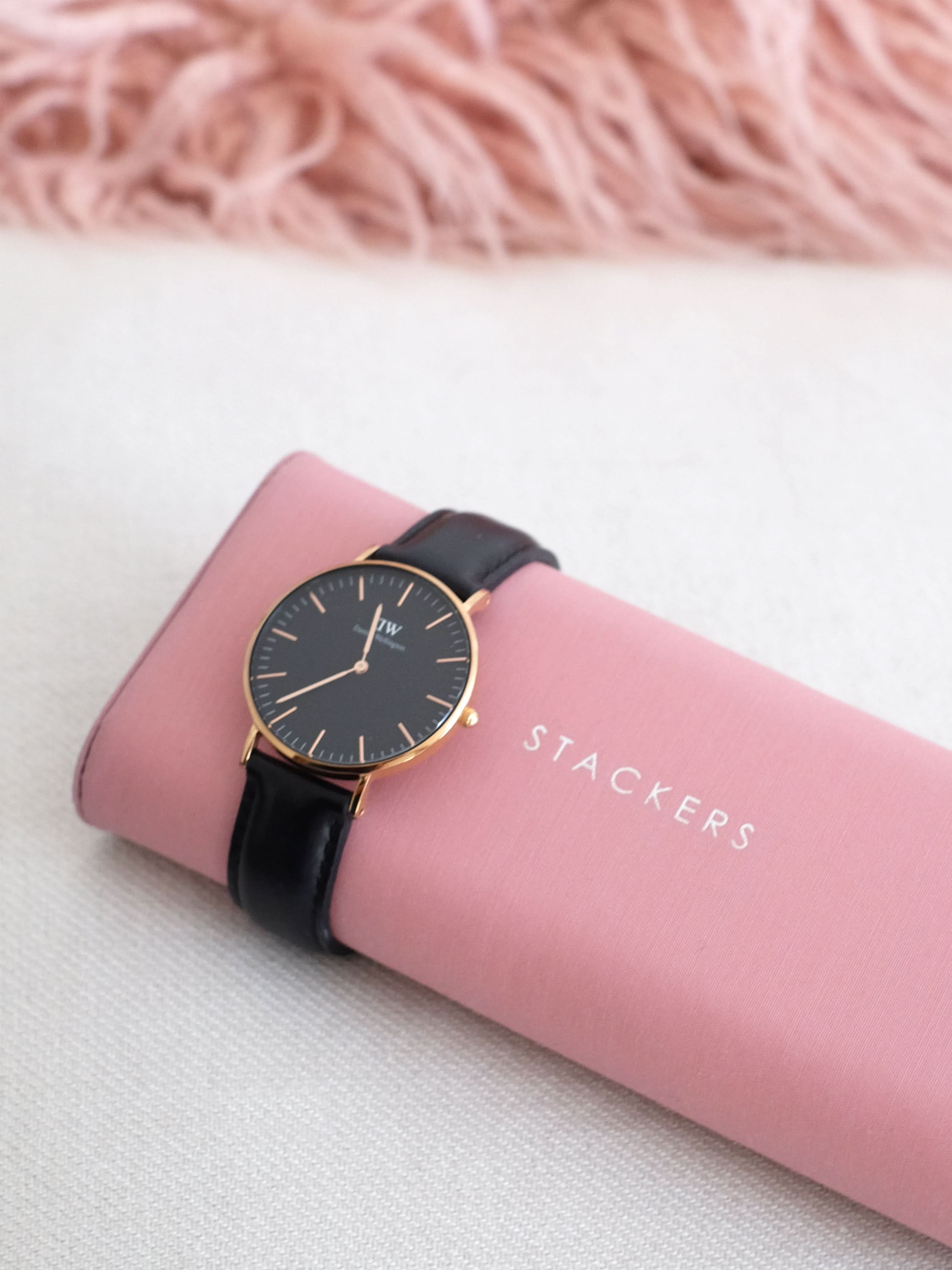 Stackers Horloge Pad Roze