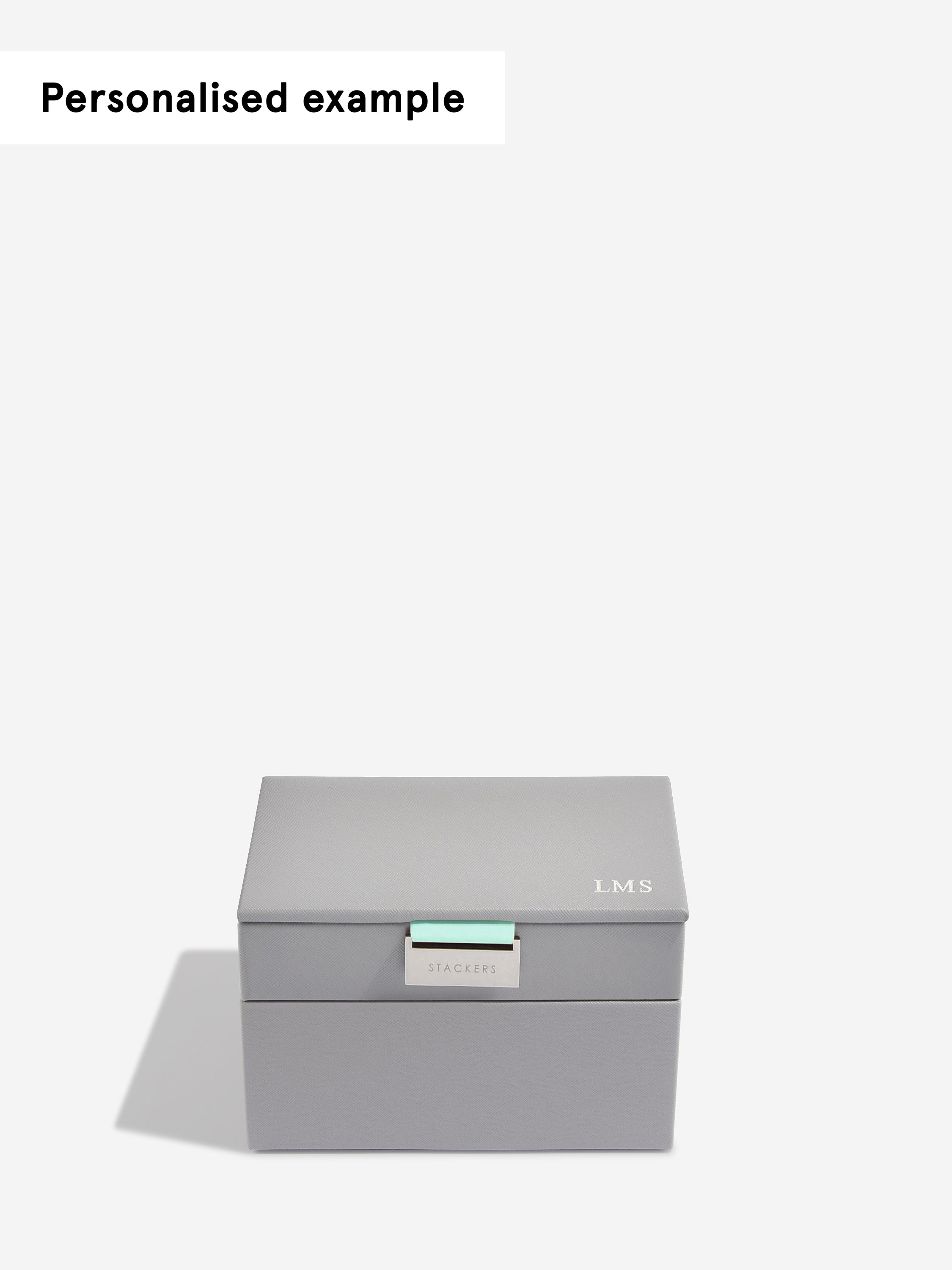 Stackers Mini Boîte à Bijoux Lot de 2 Gris & Menthe