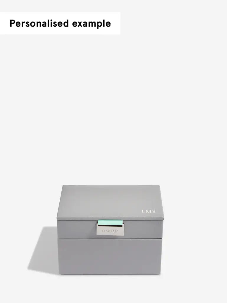 Stackers Mini Boîte à Bijoux Lot de 2 Gris &amp; Menthe