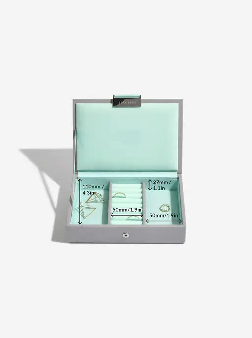 Stackers Mini Boîte à Bijoux Lot de 2 Gris &amp; Menthe