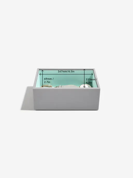 Stackers Mini Boîte à Bijoux Lot de 2 Gris &amp; Menthe