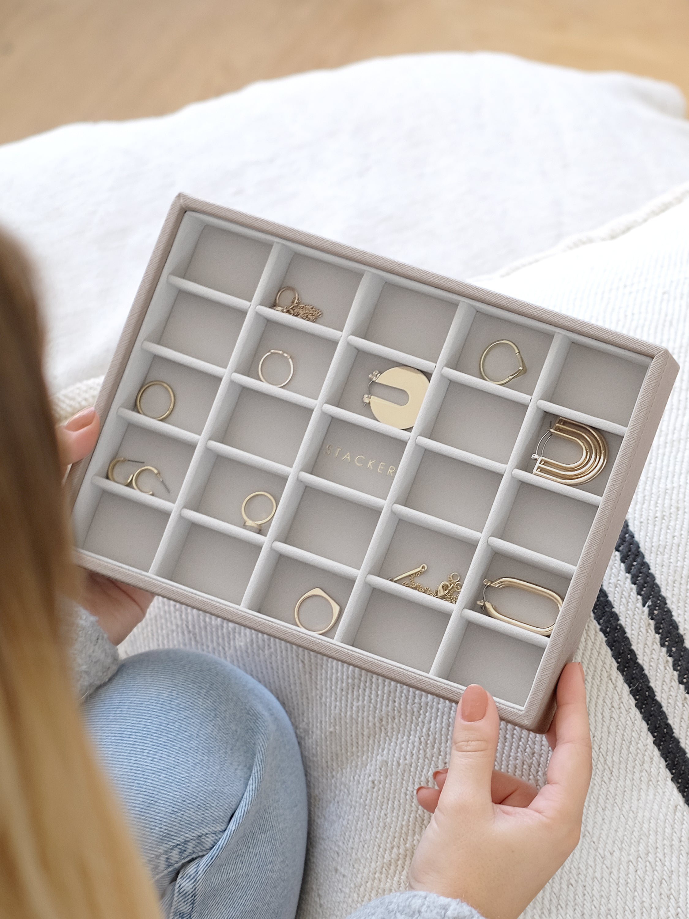 Stackers Small Jewellery Layer for Classic Jewellery Box Taupe
