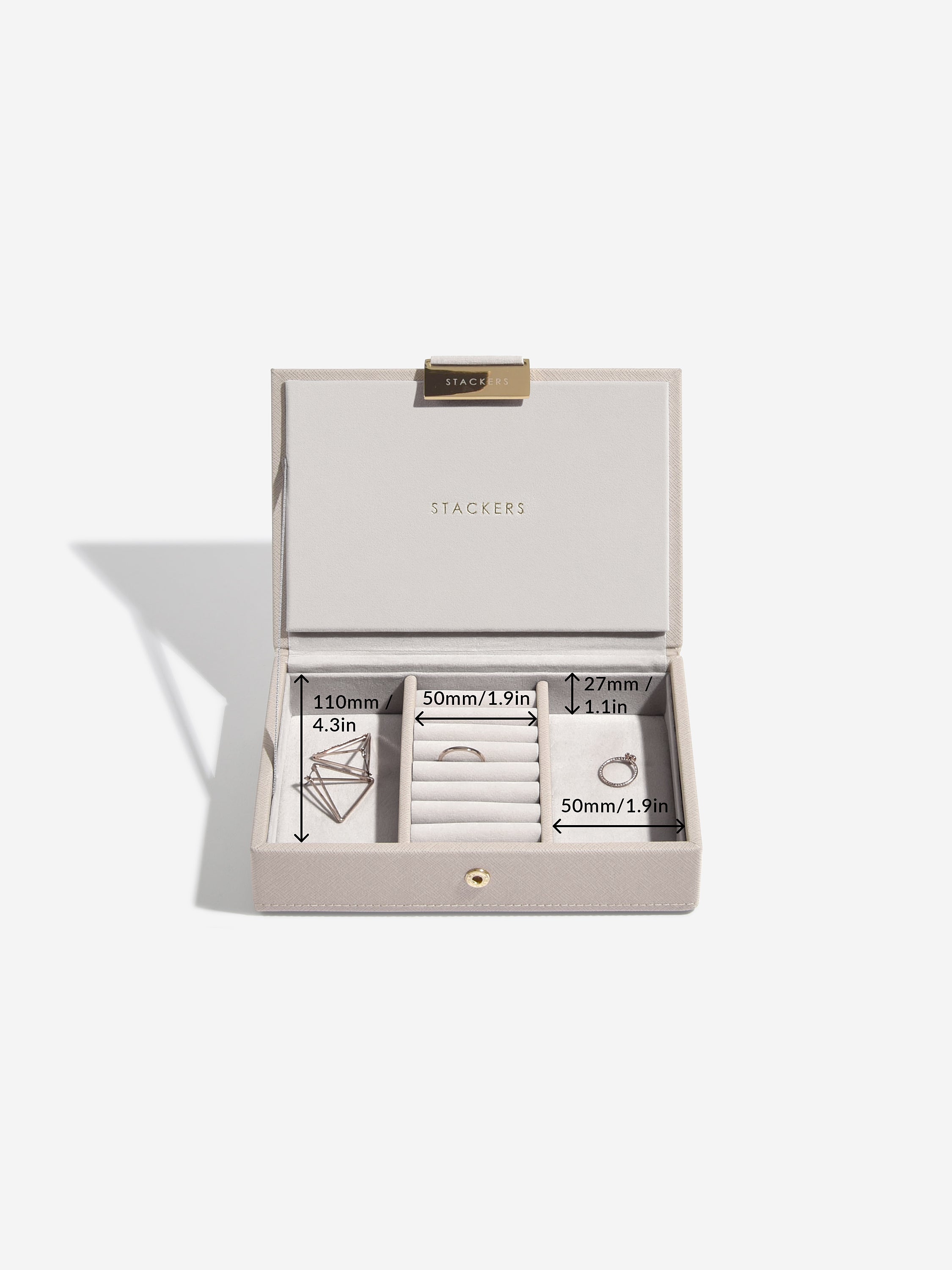 Stackers Couvercle pour Mini Boîte à Bijoux Taupe