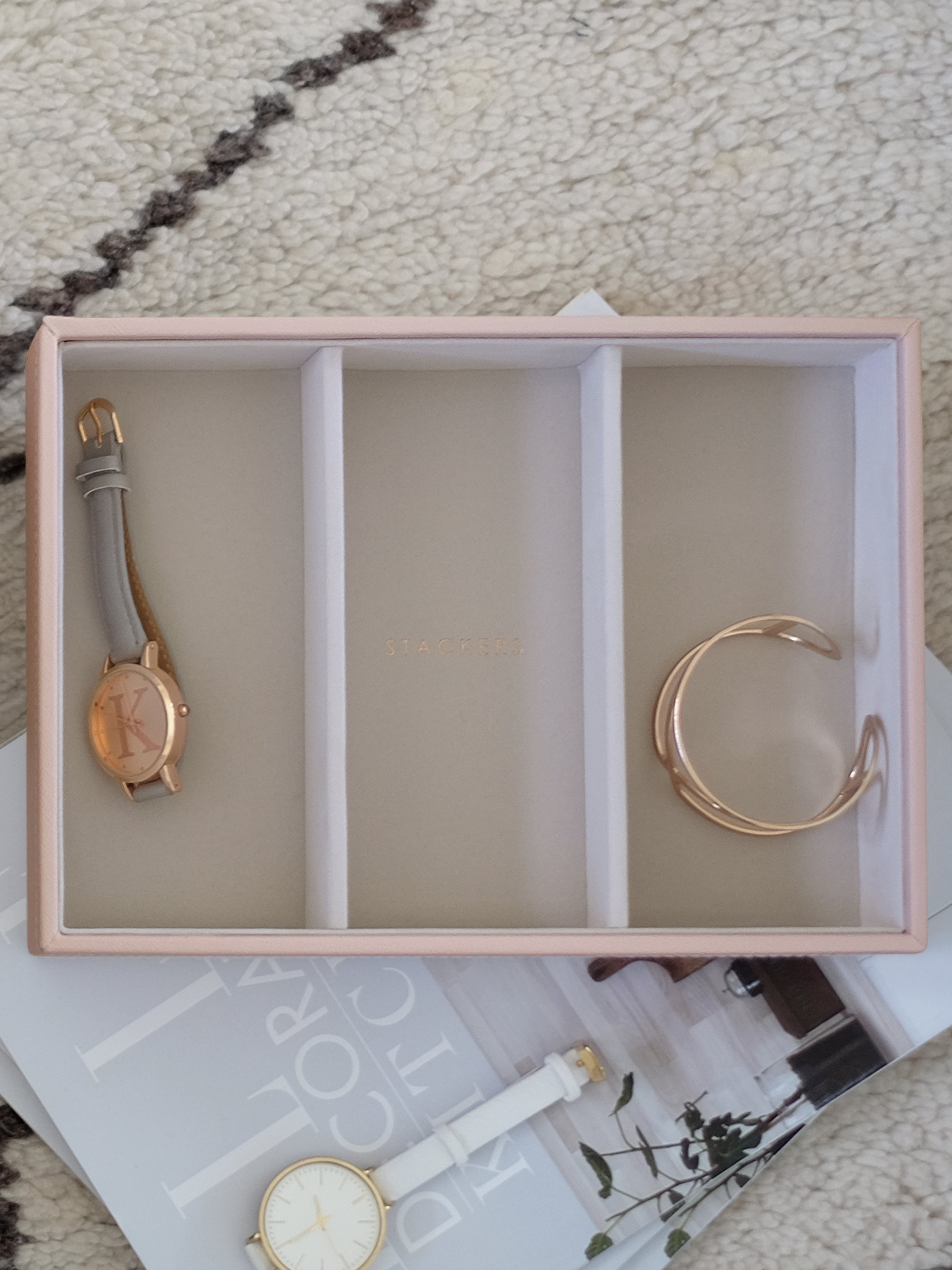 Stackers Watch & Accessory Layer for Classic Jewellery Box Pink