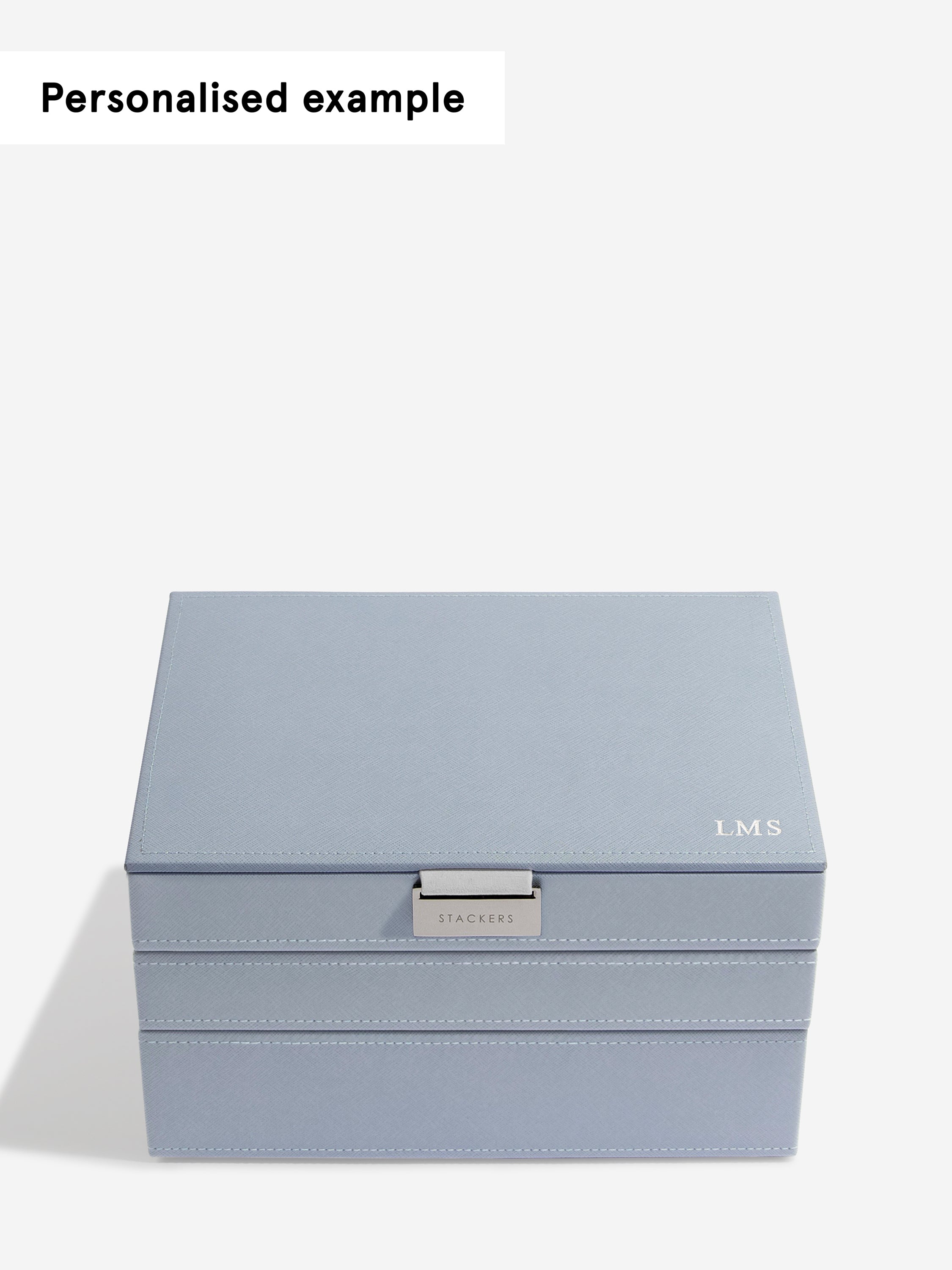 Stackers Classic Jewellery Box Set of 3 Blue