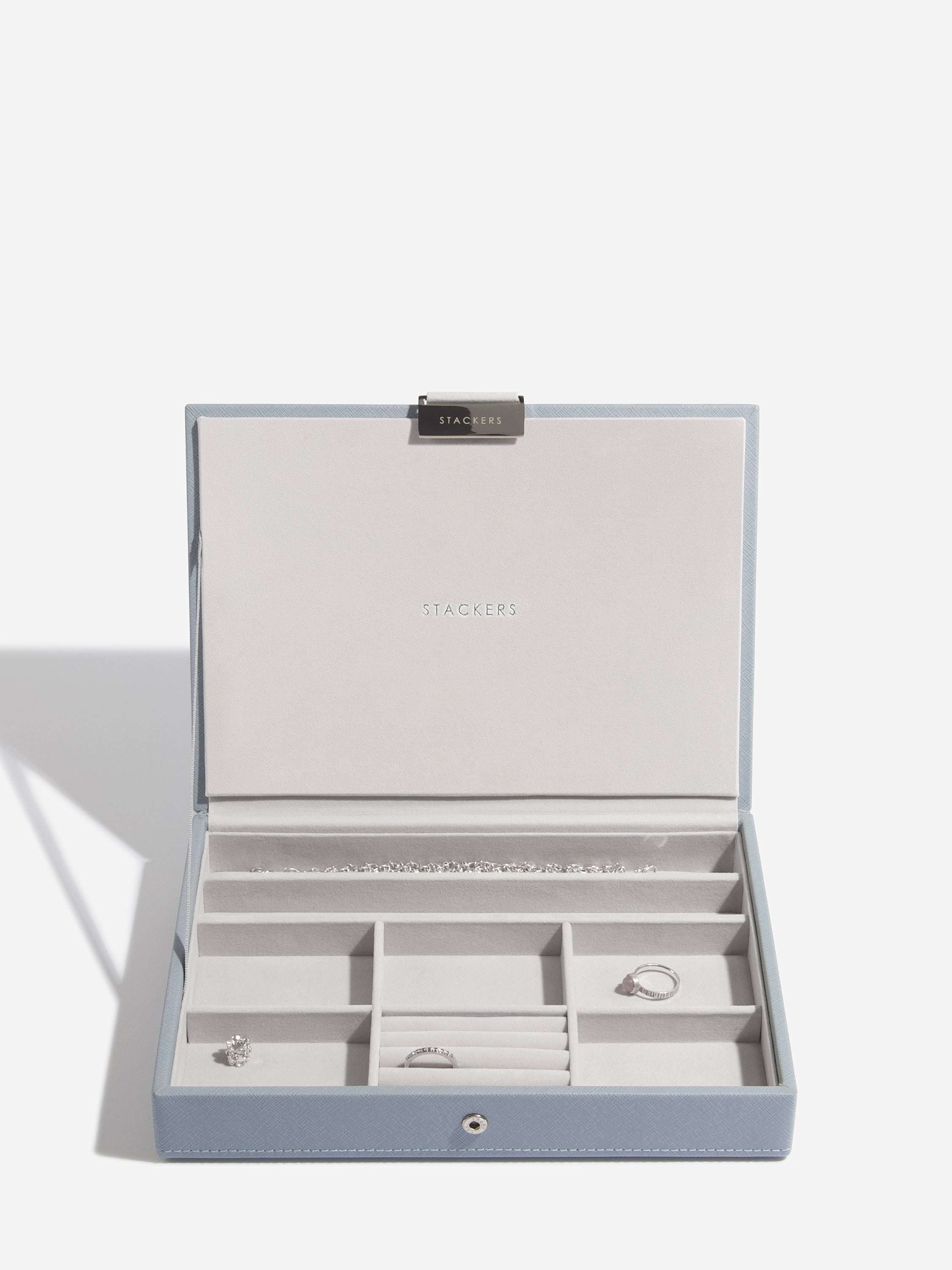 Stackers Classic Jewellery Box Set of 3 Blue