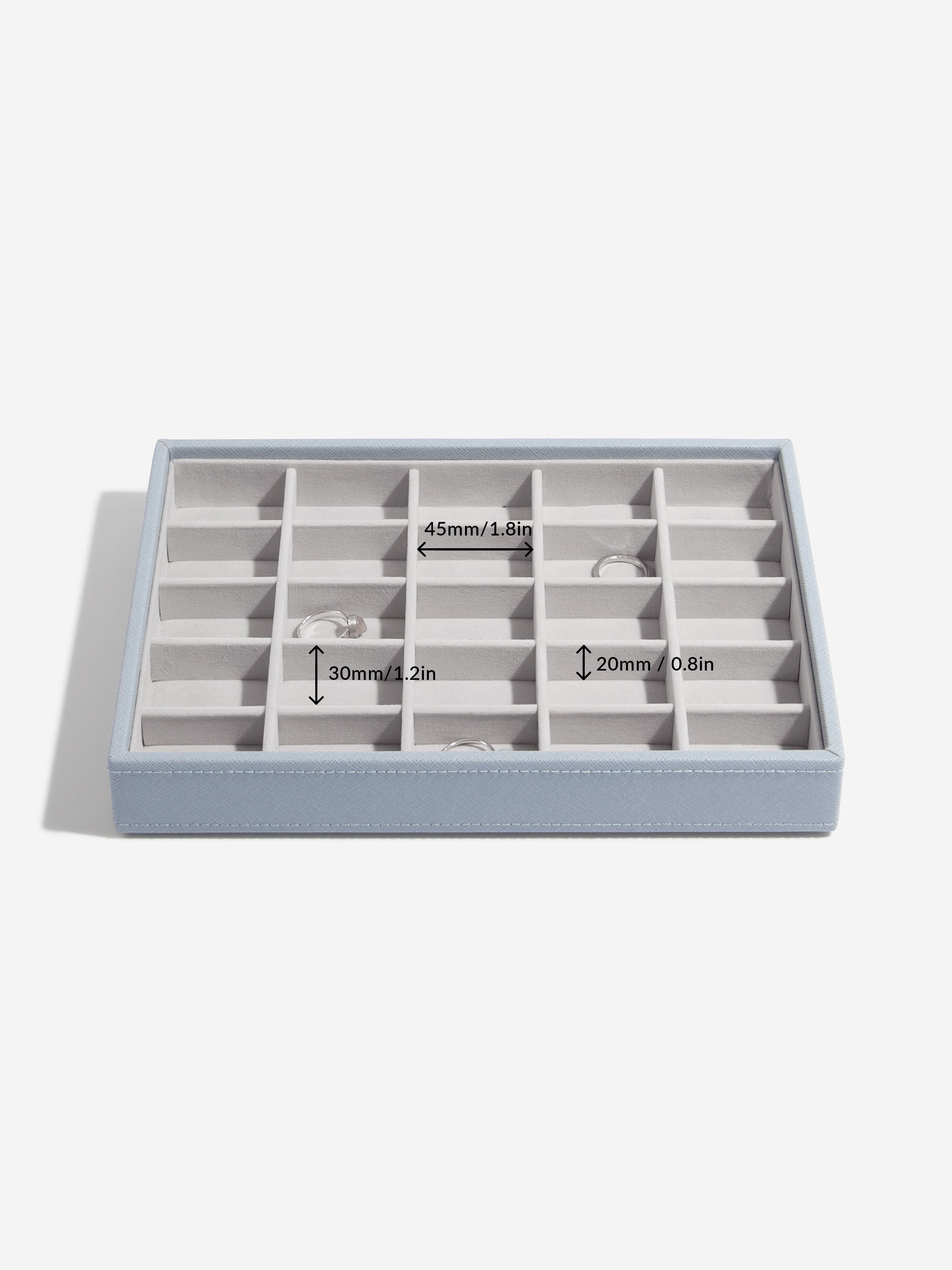 Stackers Classic Jewellery Box Set of 3 Blue