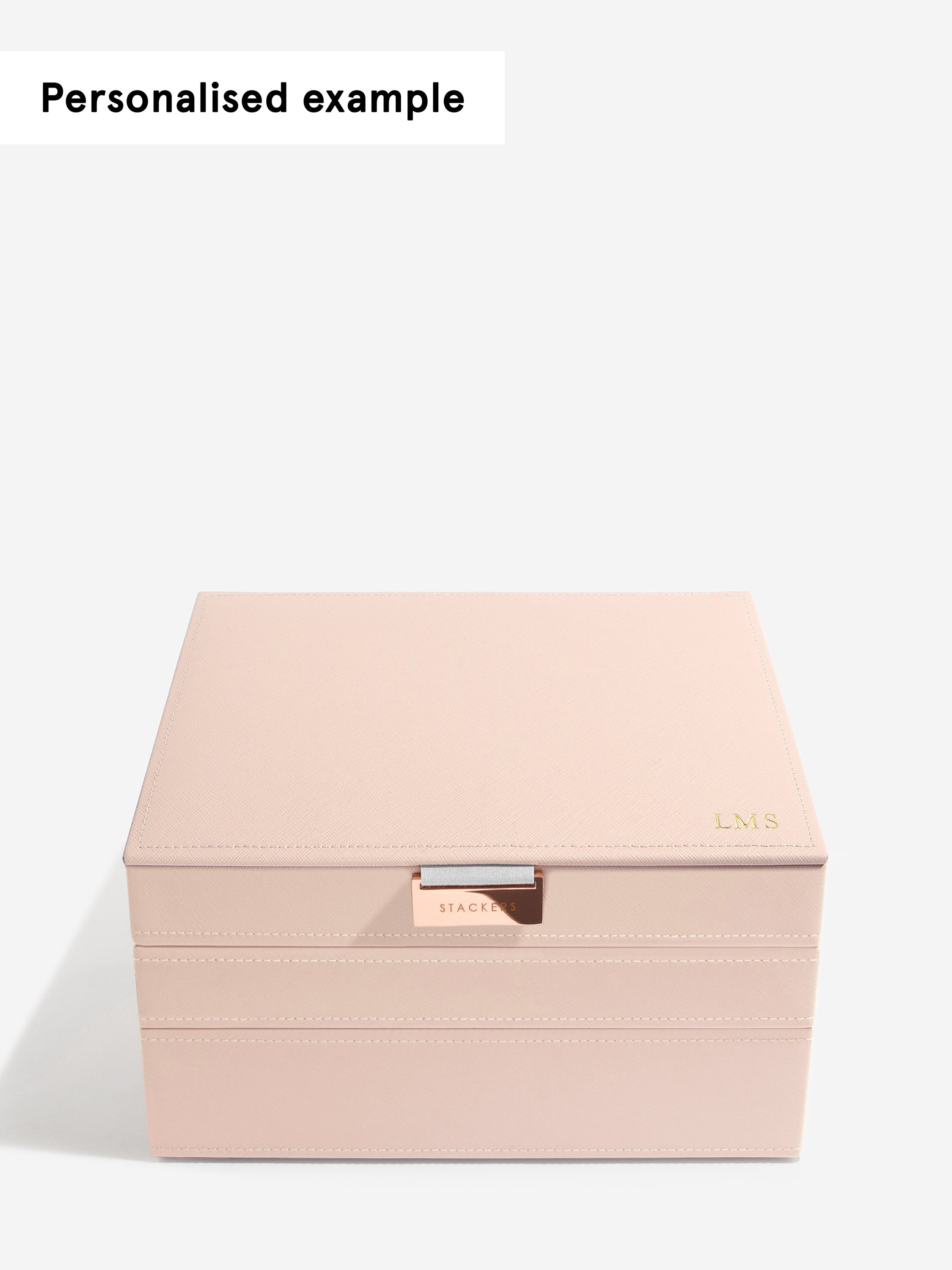 Stackers Classic Boîte à Bijoux Lot de 3 Rose