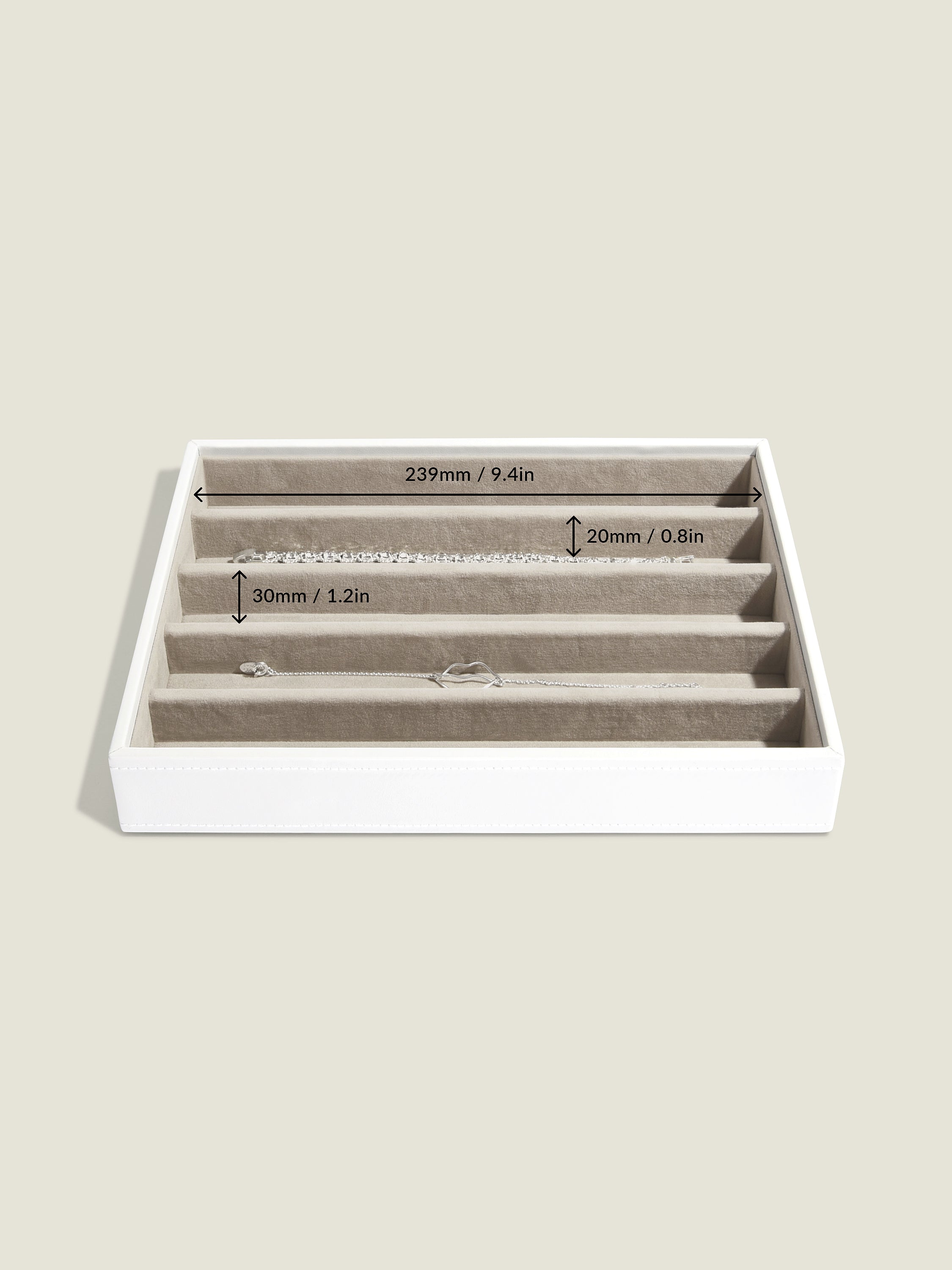Stackers Necklace Layer for Classic Jewellery Box White