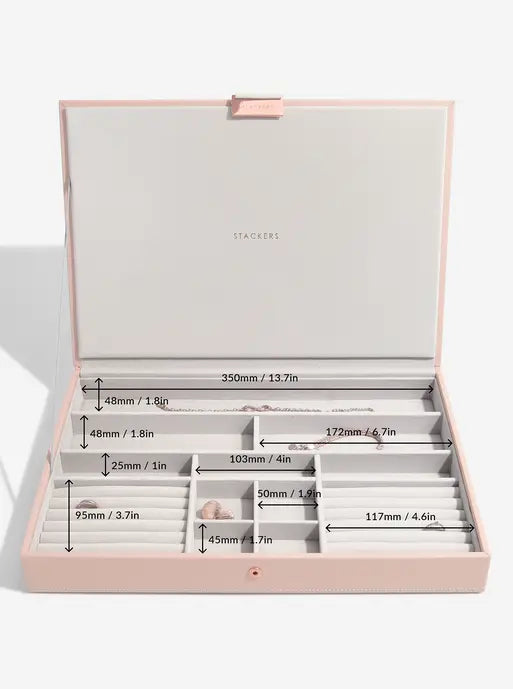 Stackers XL Jewellery Box Set of 3 Pink