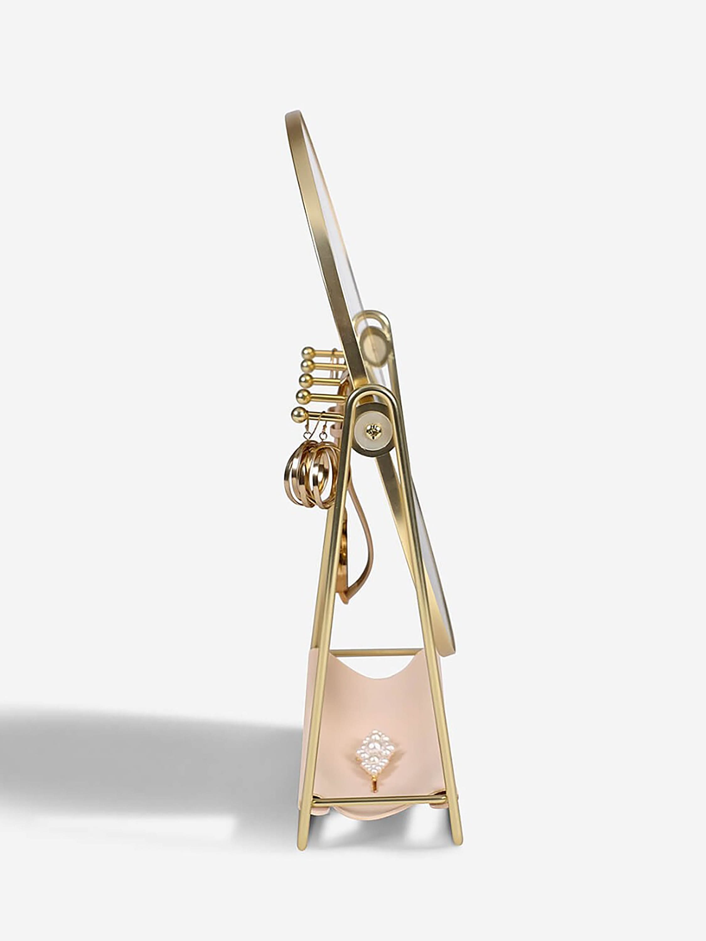 Stackers Mirror with Jewellery Stand Pink