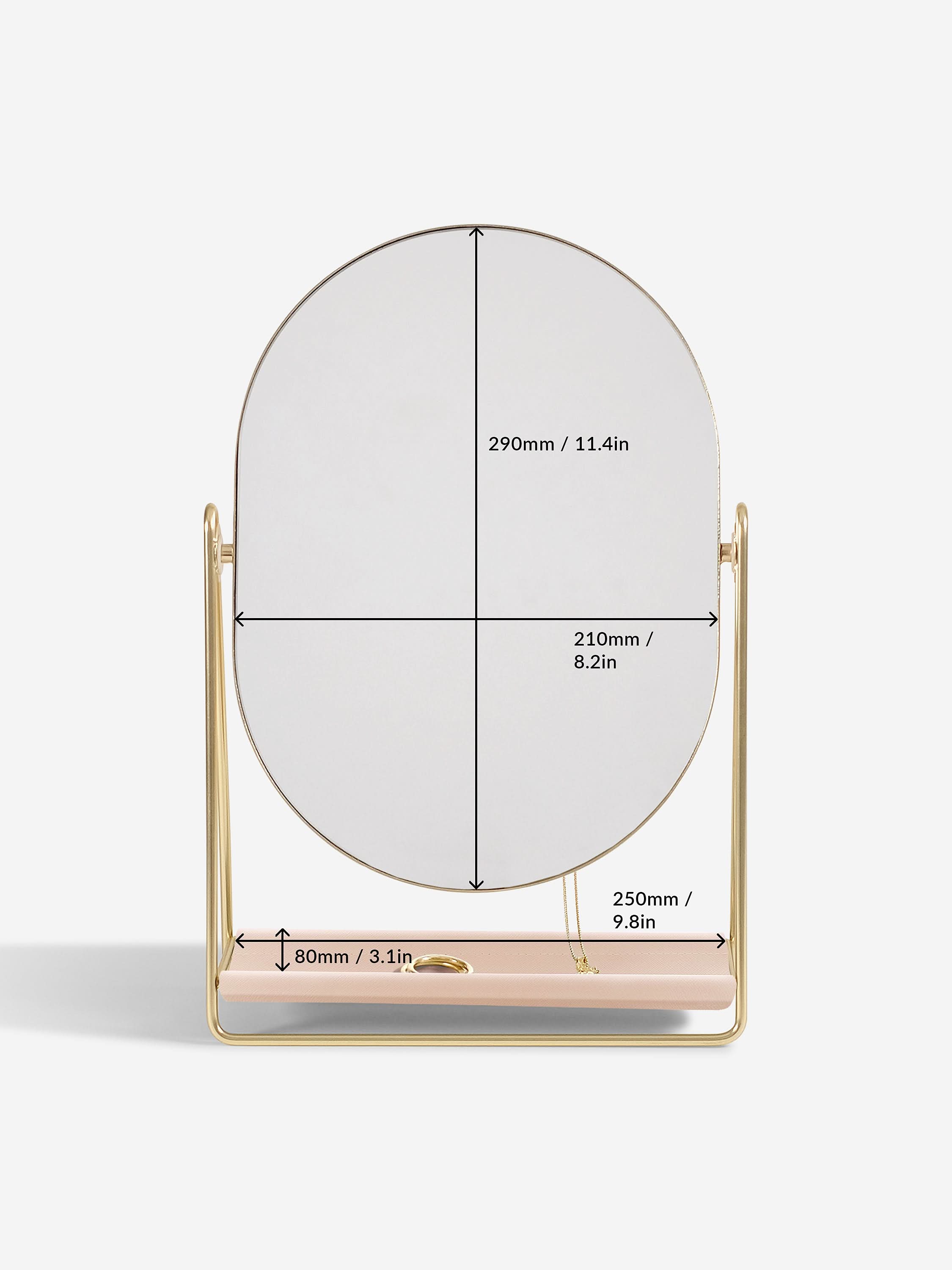 Stackers Mirror with Jewellery Stand Pink