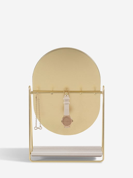 Miroir Stackers avec support à bijoux Taupe