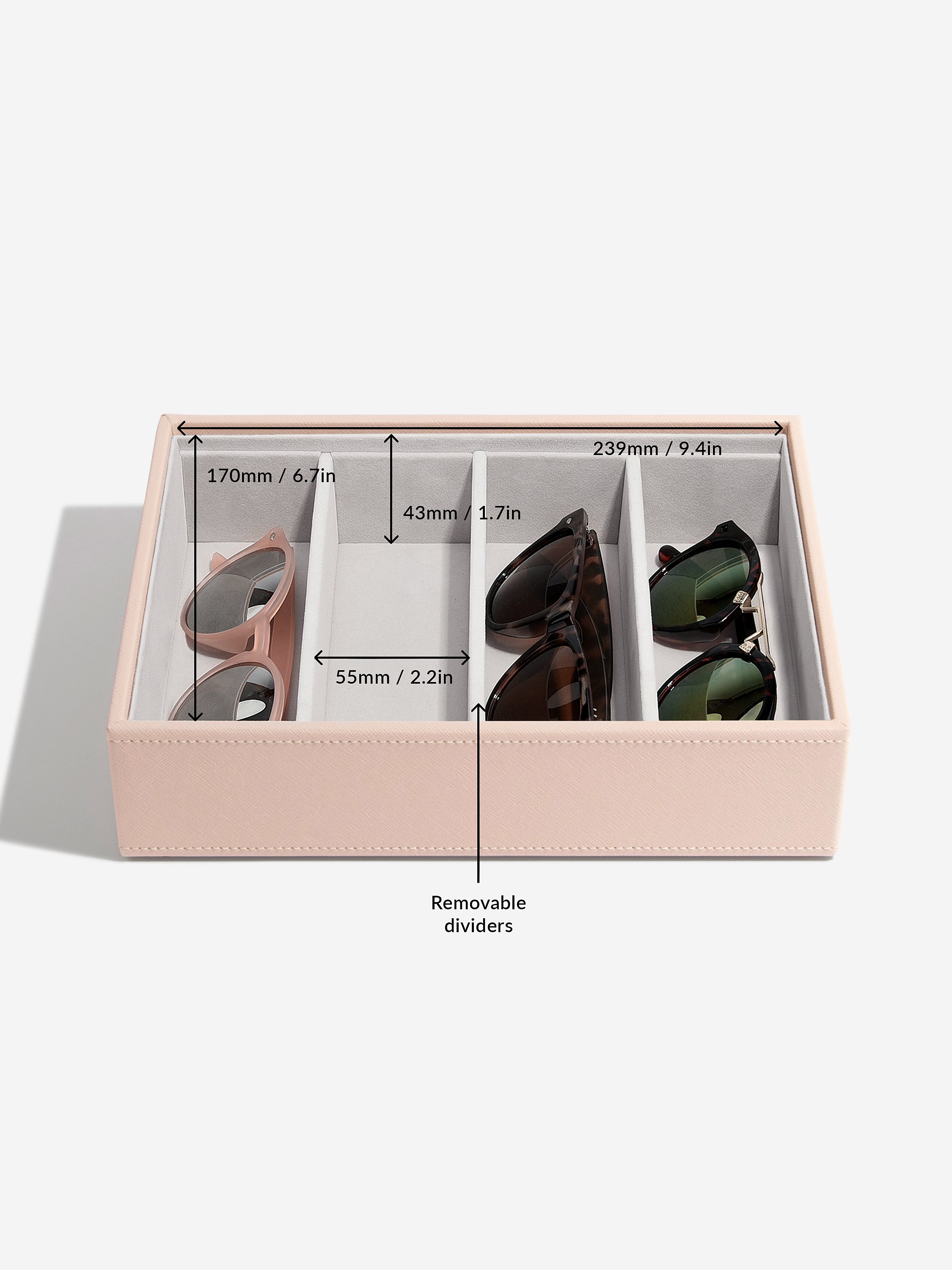 Stackers Glasses & Accessories Layer for Classic Jewellery Box Pink